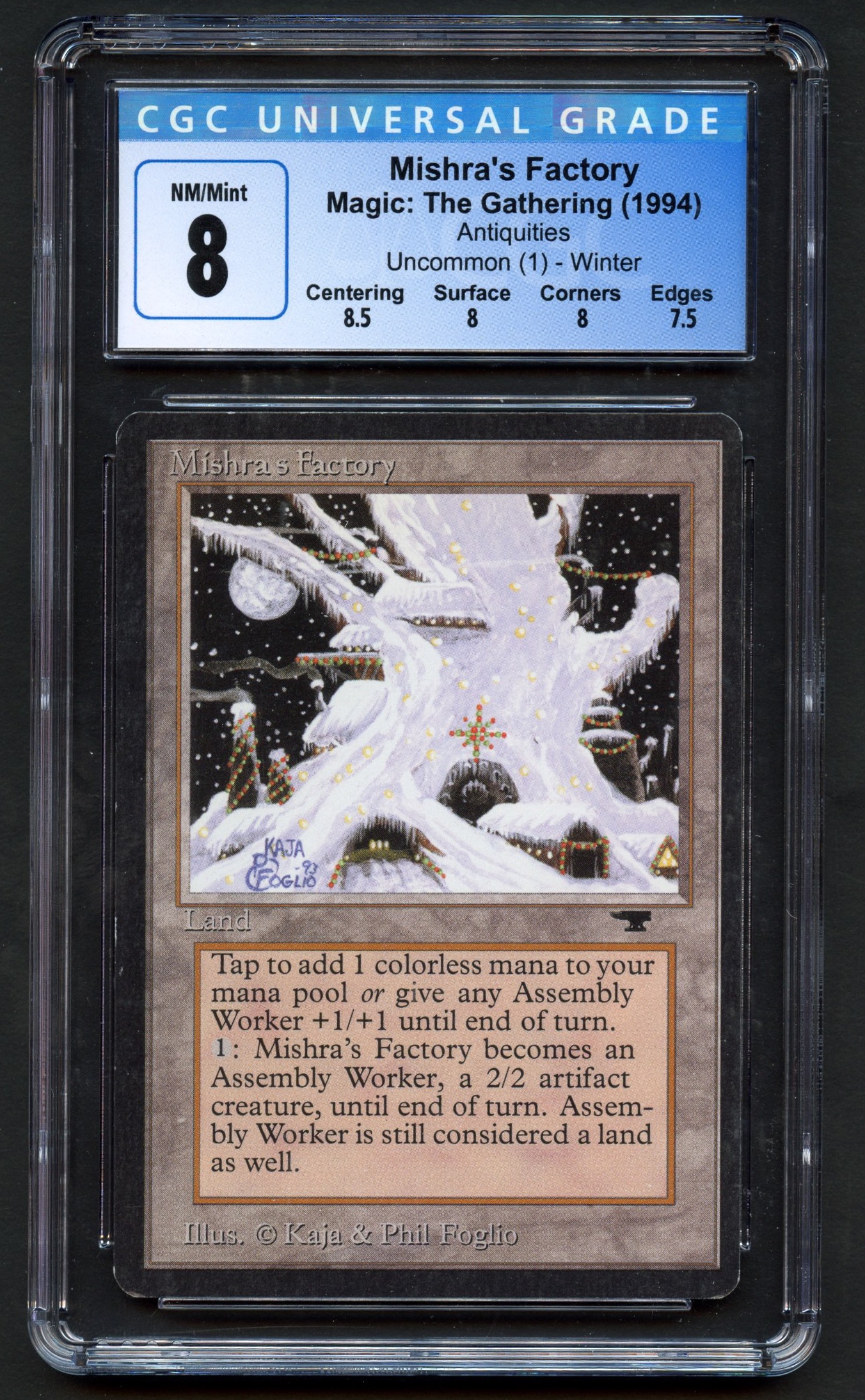 CGC 8 Mishra's Factory Winter - Antiquities 1994