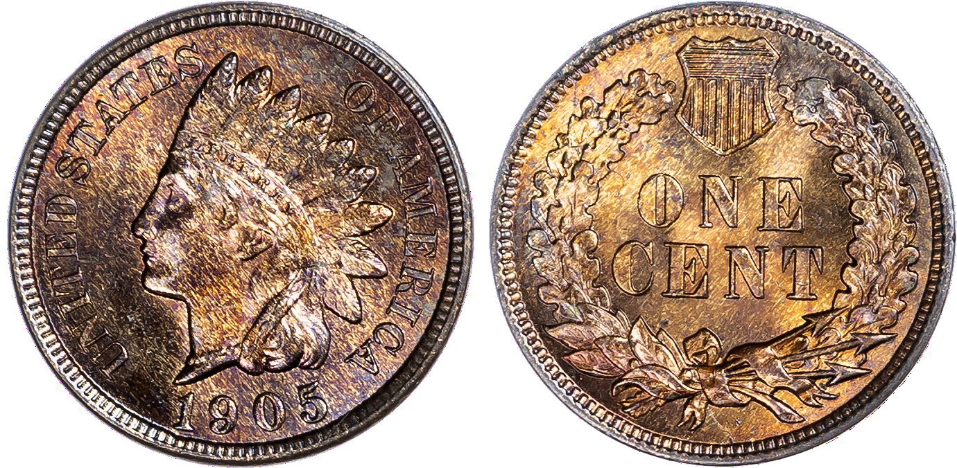 USA, copper Indian Cent, 1905