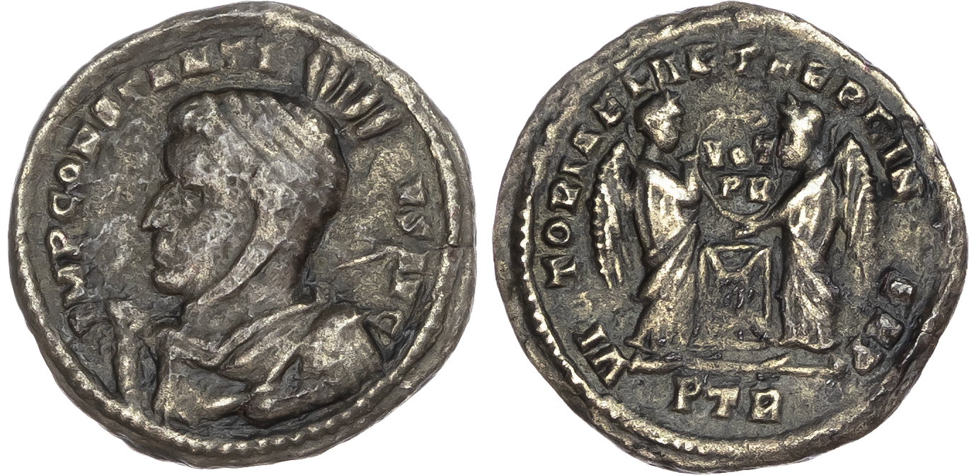 Constantine I (AD 307-337) BI Pseudo-Argenteus, Trier, AD 318-319, 2.35g.