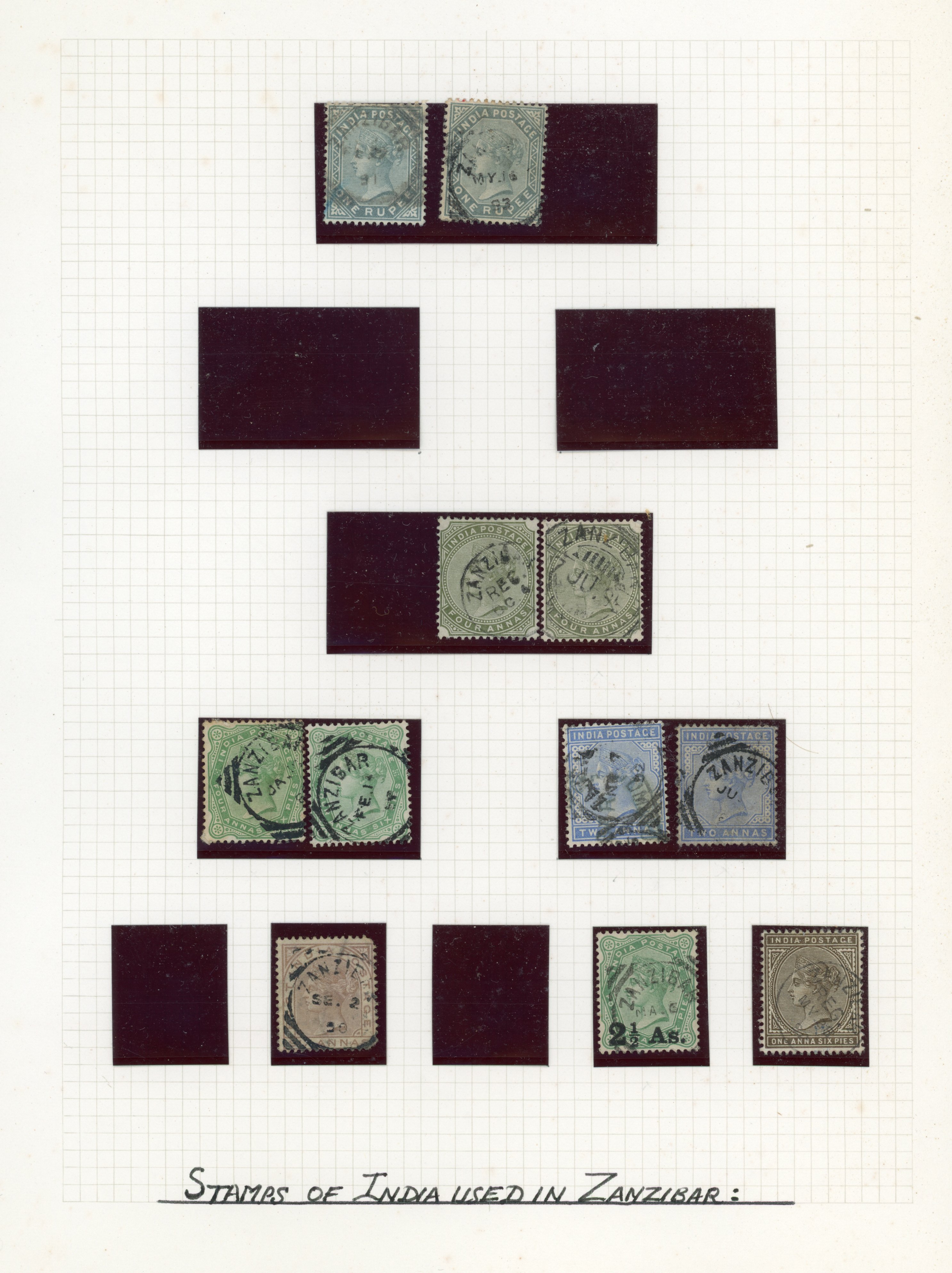 Zanzibar small accumulation on pages and loose