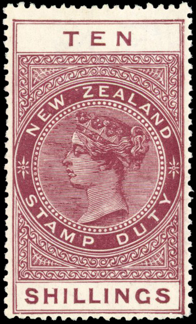 New Zealand 1924 postal fiscal 10s Jones paper