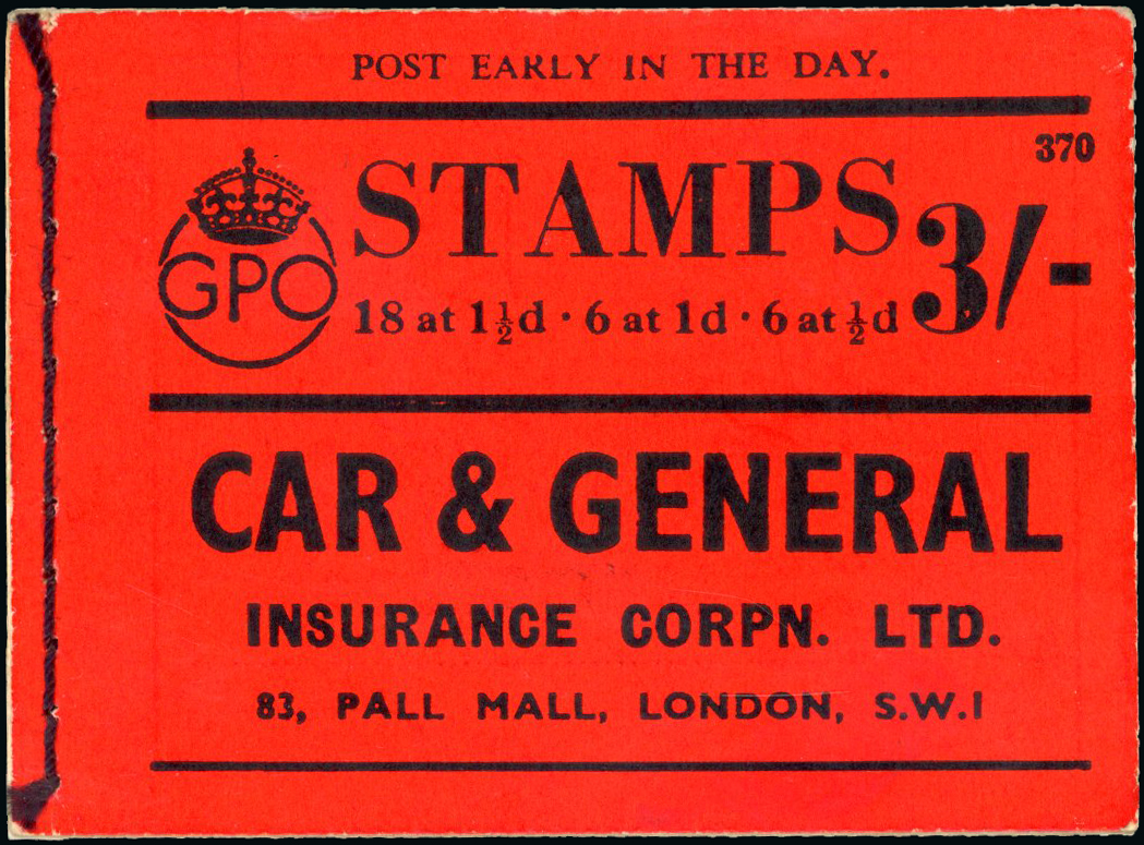 1938 3s Booklet (Edition 370). A very fine and fresh example. 