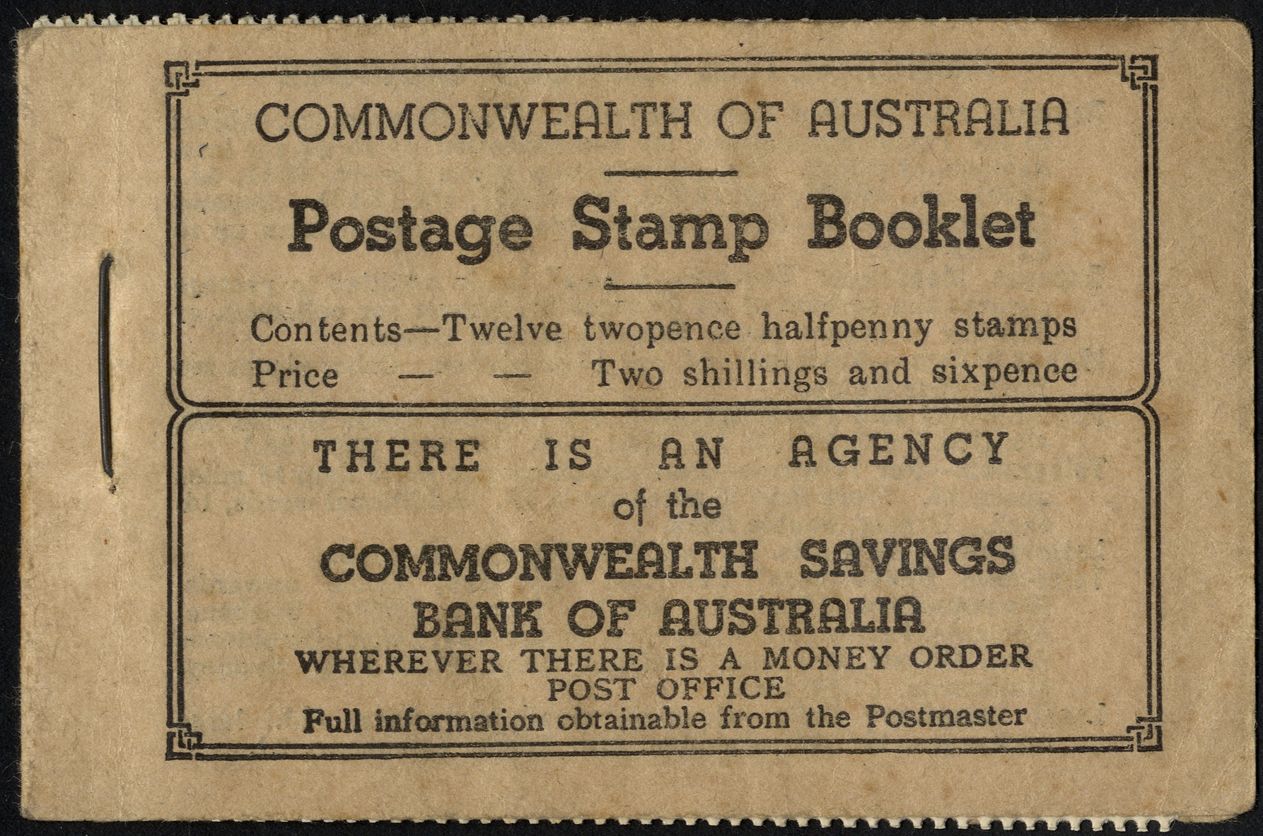 Booklets. 1942 2/6d booklet without interleaves but with postal rates on the back cover, apparently a variant. A few...