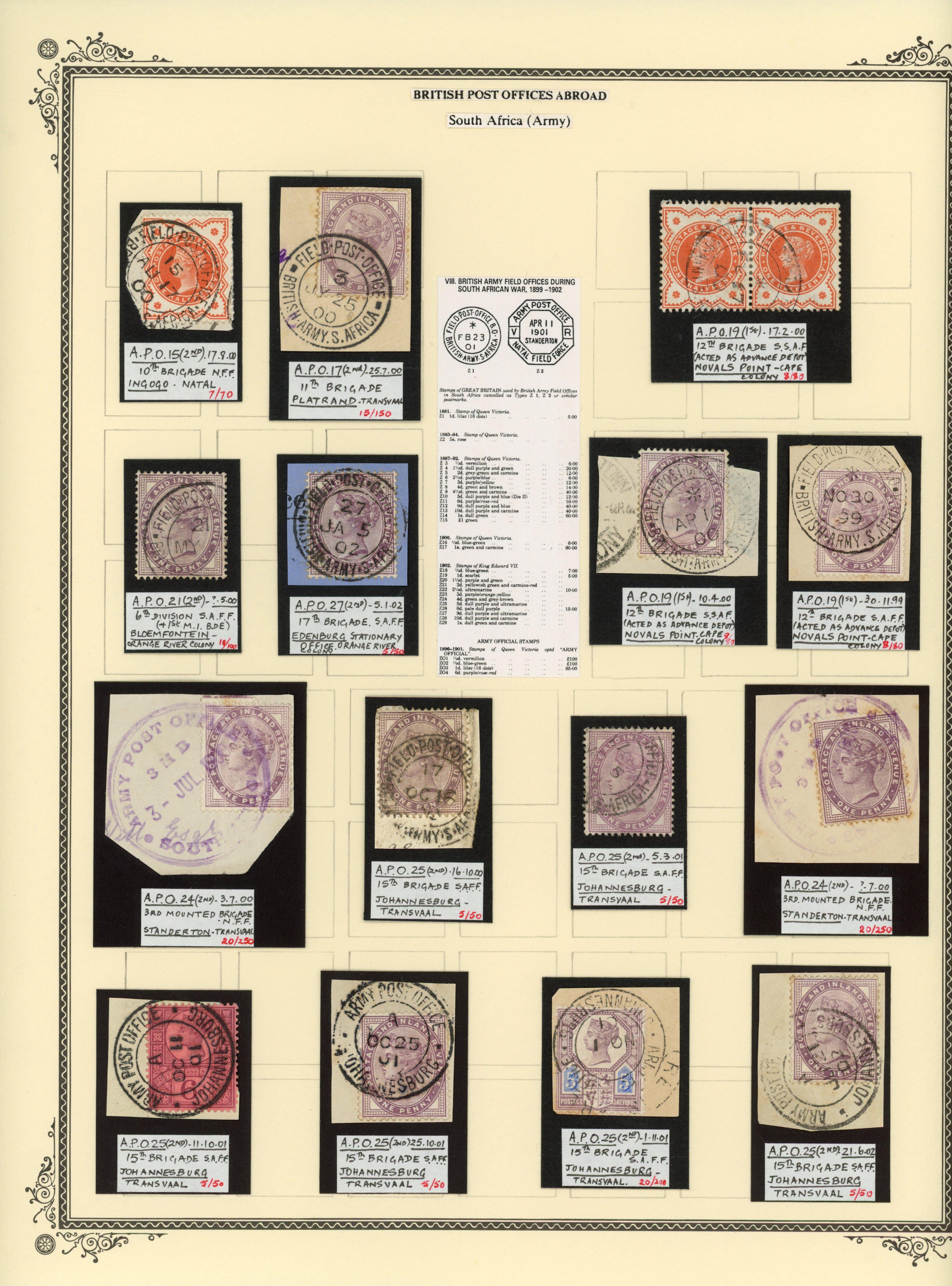 GB Used Abroad; Boer War collection