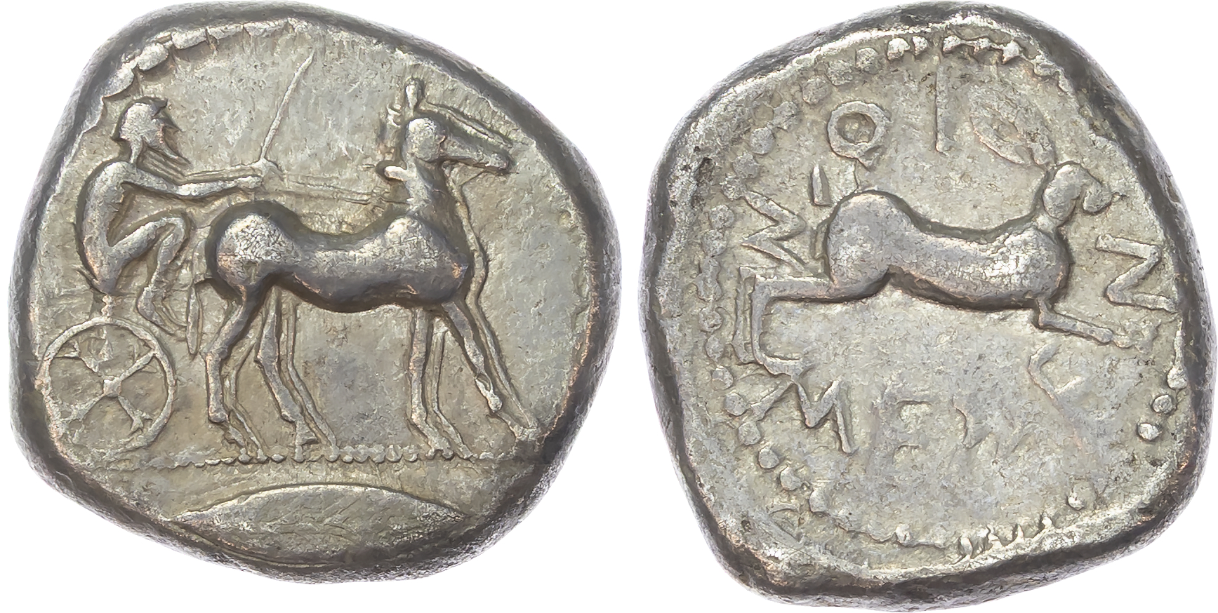 Sicily, Messana (c. 478-476 BC) AR Tetradrachm, 17.16g.