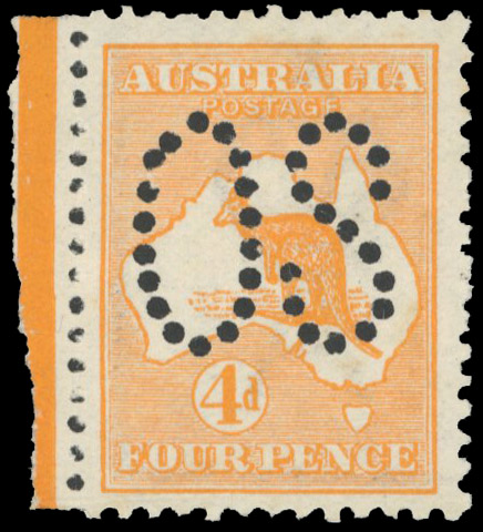 Australia 1913 official 4d orange