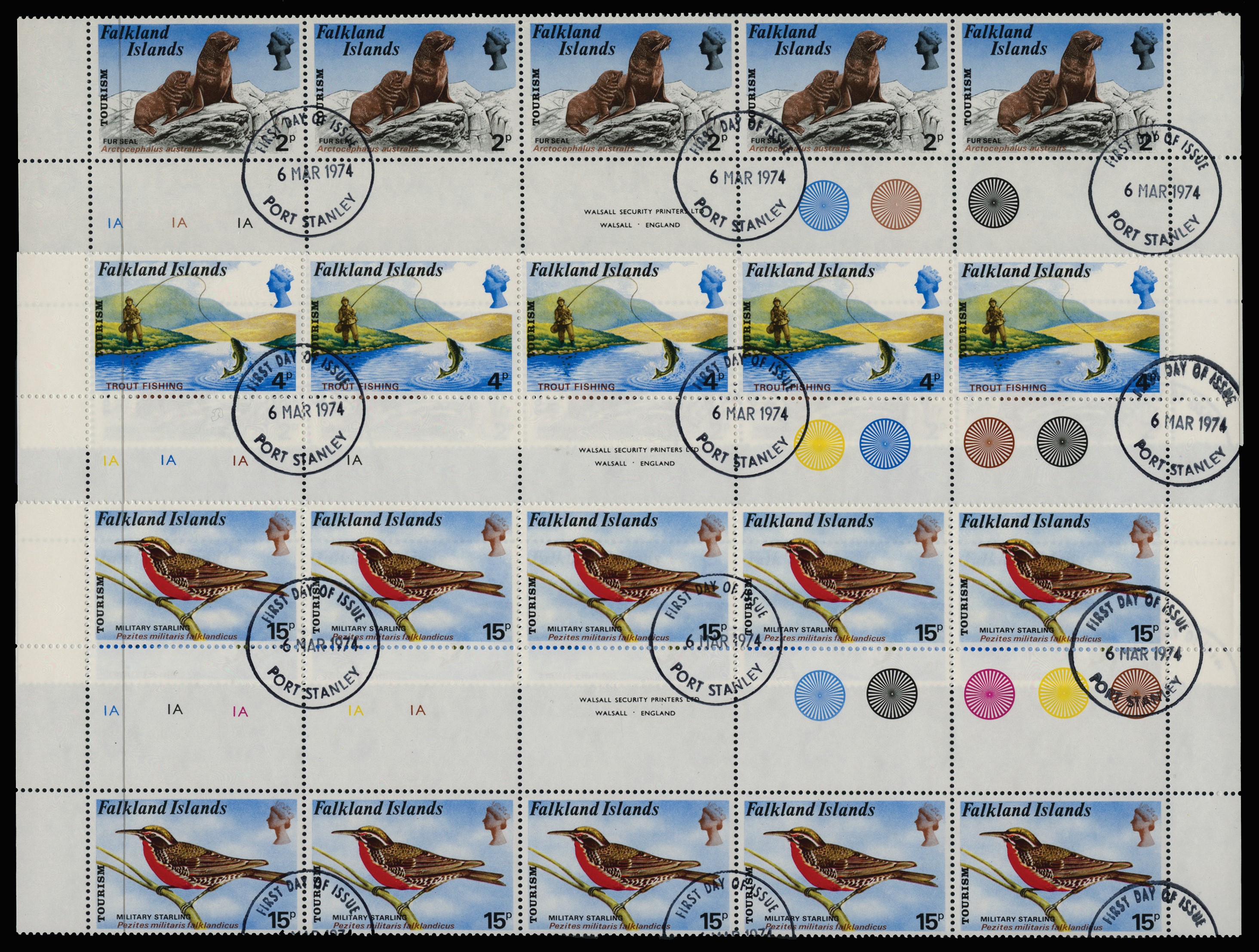 FALKLAND ISLANDS 1974 (USED) SG296/299