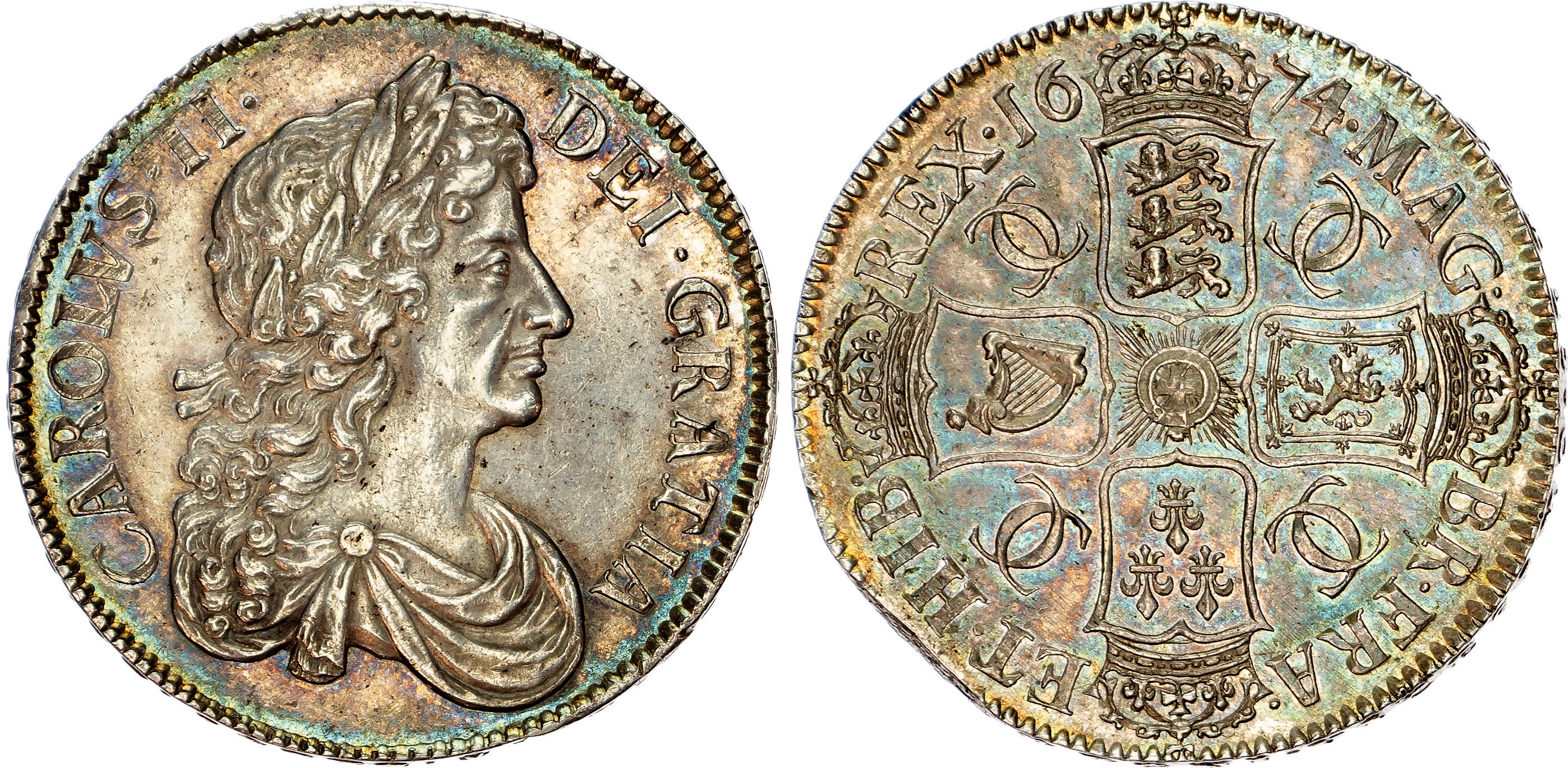 Charles II (1660-1685) Crown, 1674.