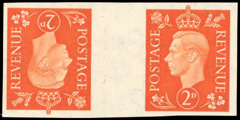 GB 1937 SG 465 1937 2d imprimatur pair