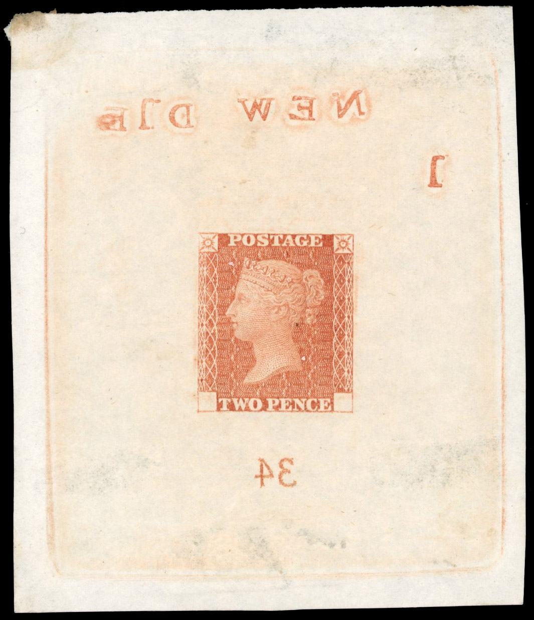 GB Spec DP46b 1871 2d Ormond Hill Die proof