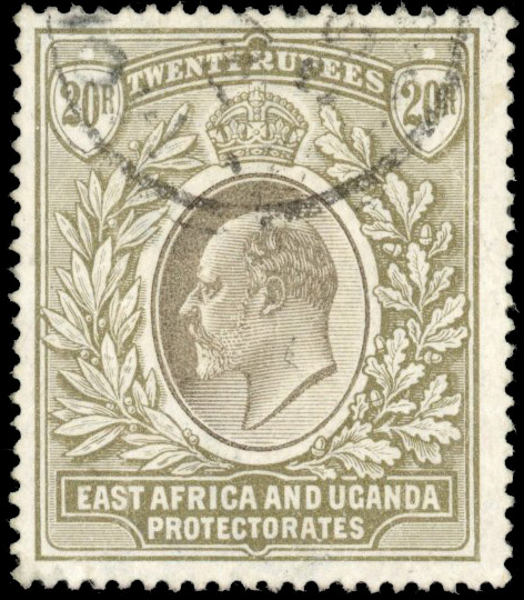 KUT SG 15 1903 20r grey and stone used