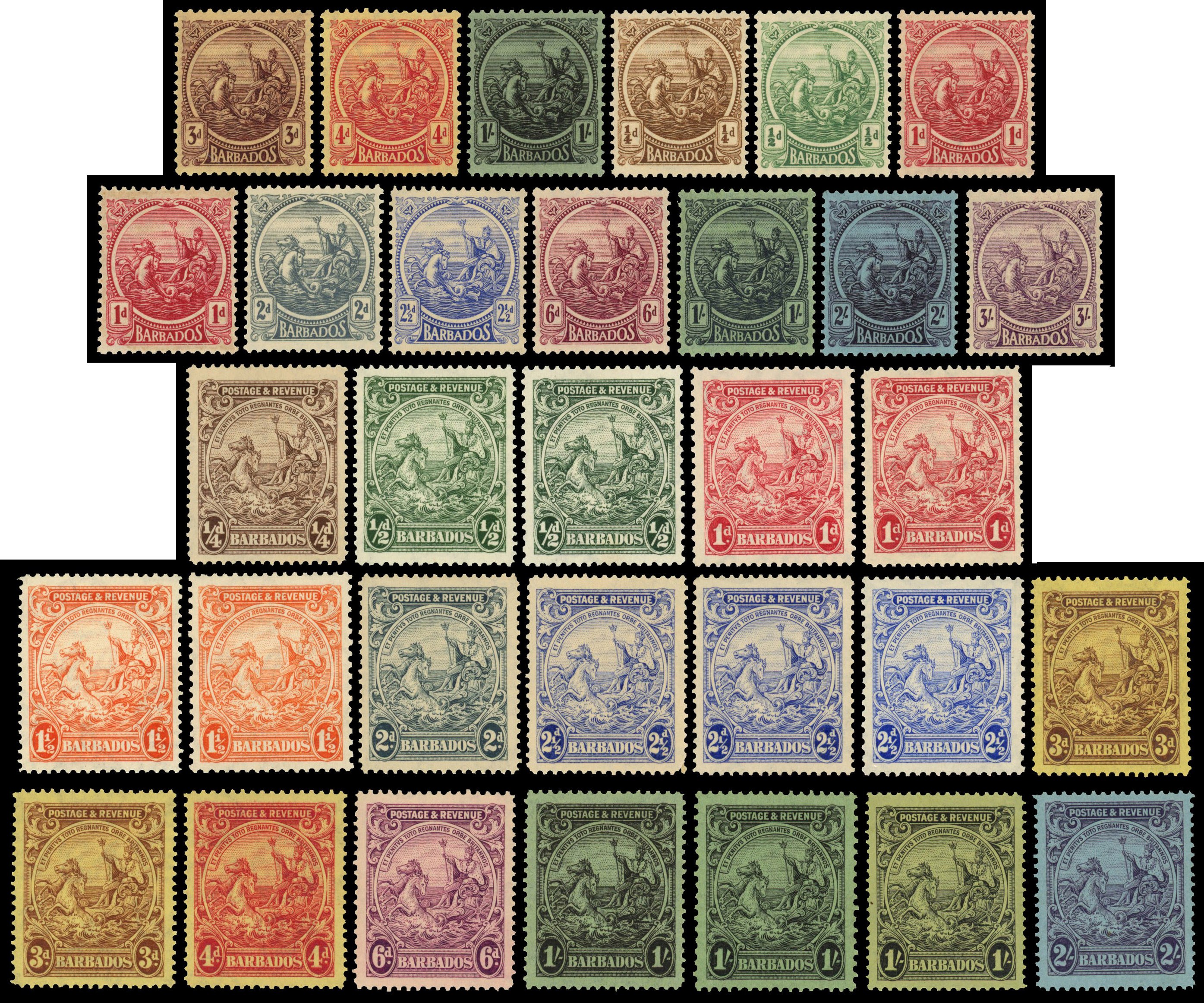 Barbados 1921-35 Badge of the Colony collection