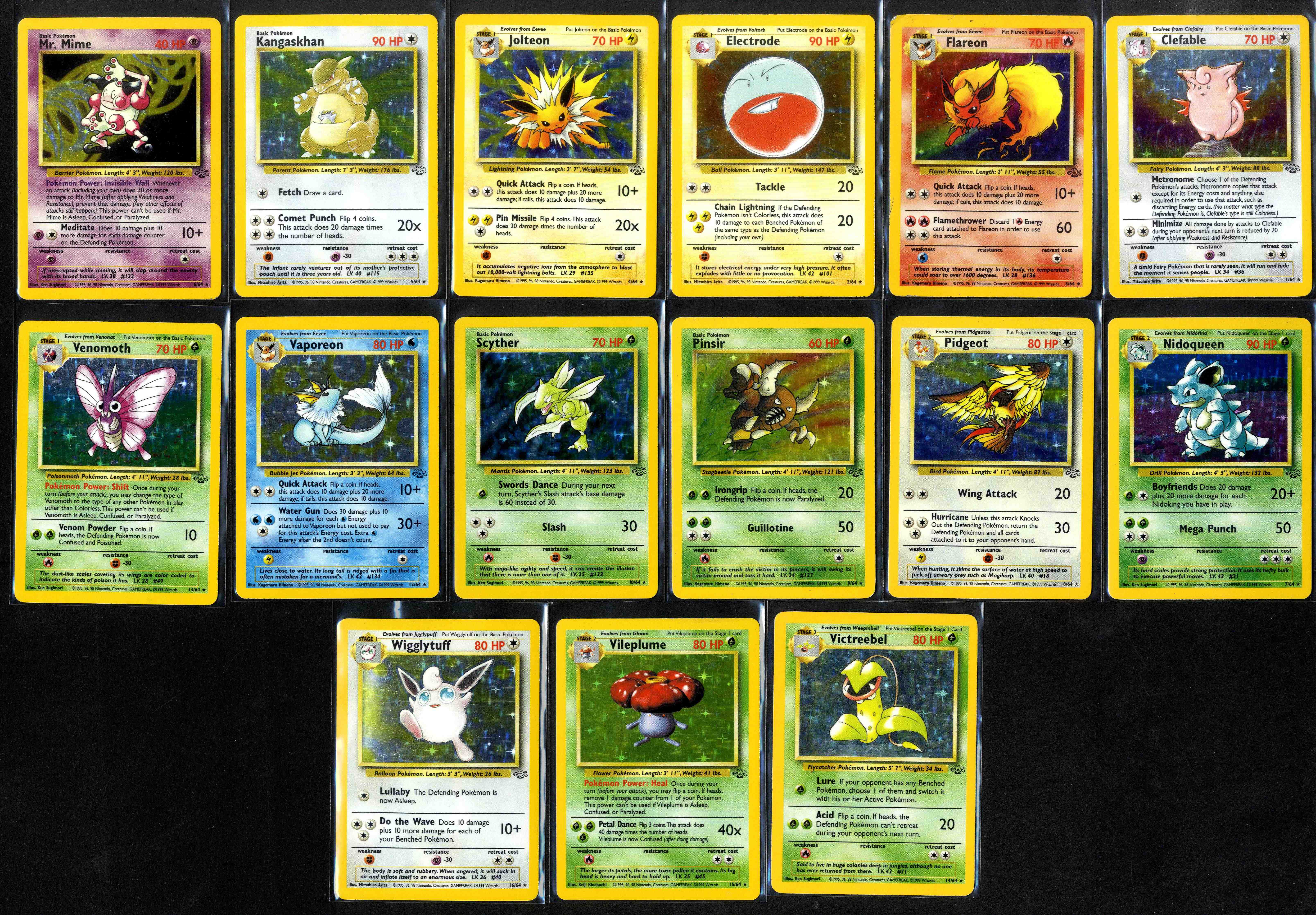 Jungle (1999) – Partial Complete Holo Set – 15/16