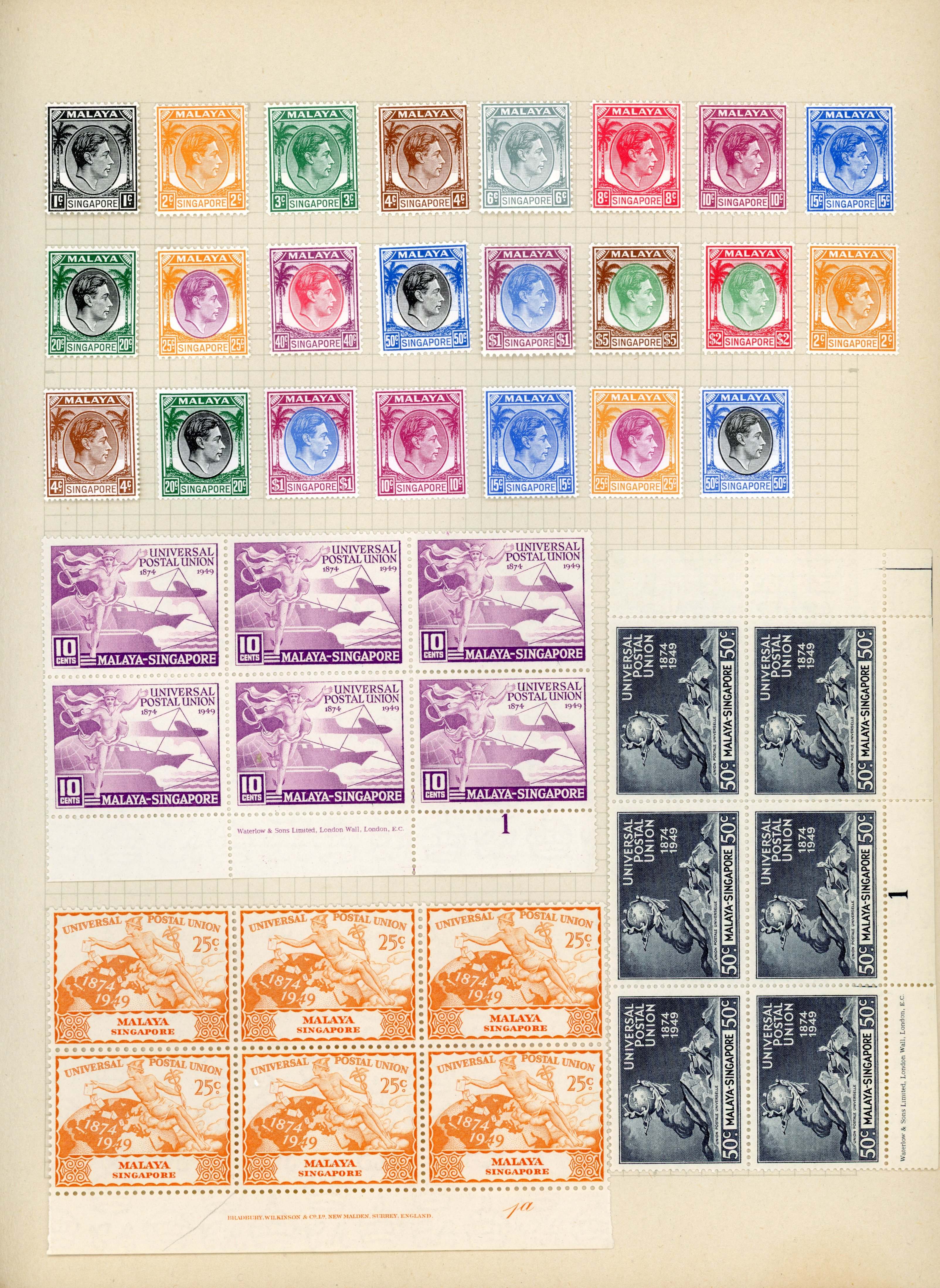 Singapore mint KGVI and QEII collection