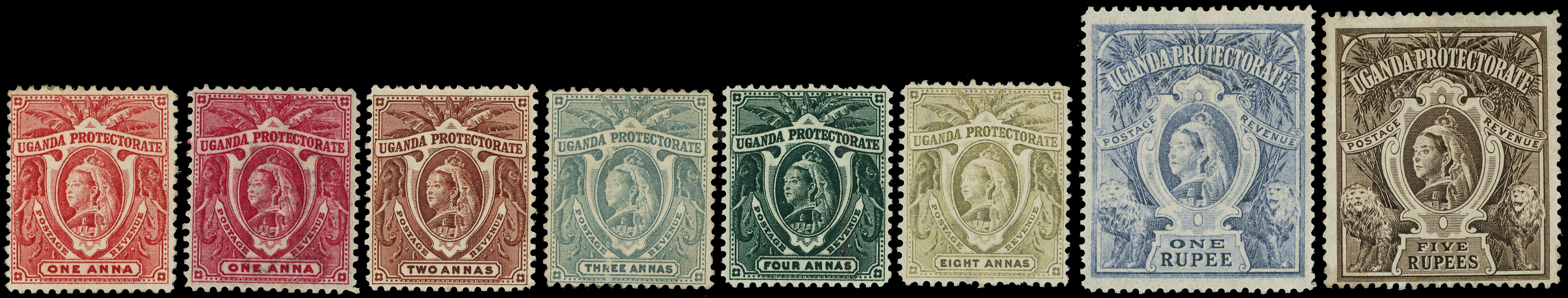 1898 set plus 1a shade o.g., some minor blemishes, good appearance.  SG 84-91,...
