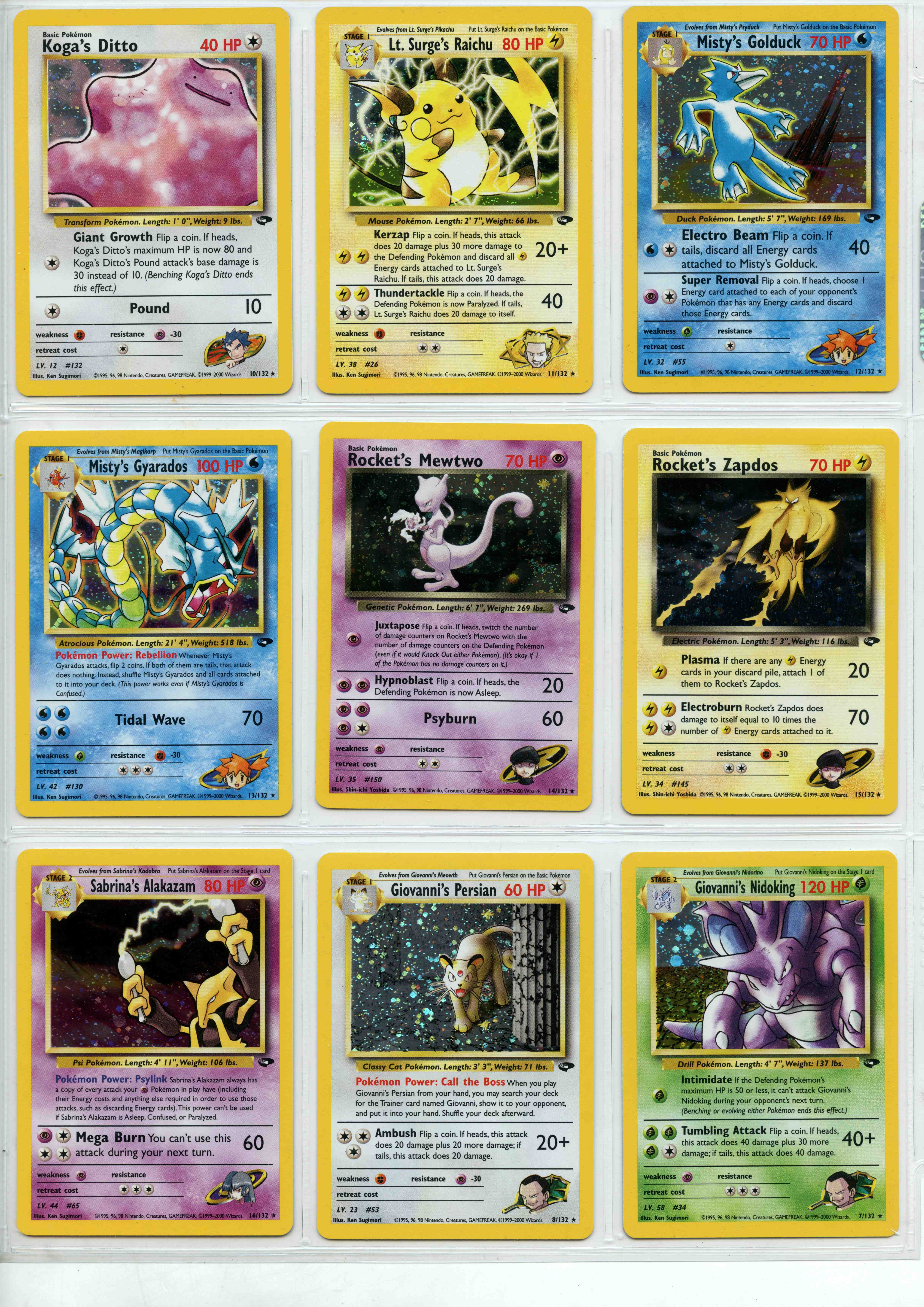 Pokémon TCG - Gym Challenge Partial Complete Set - Unlimited. 