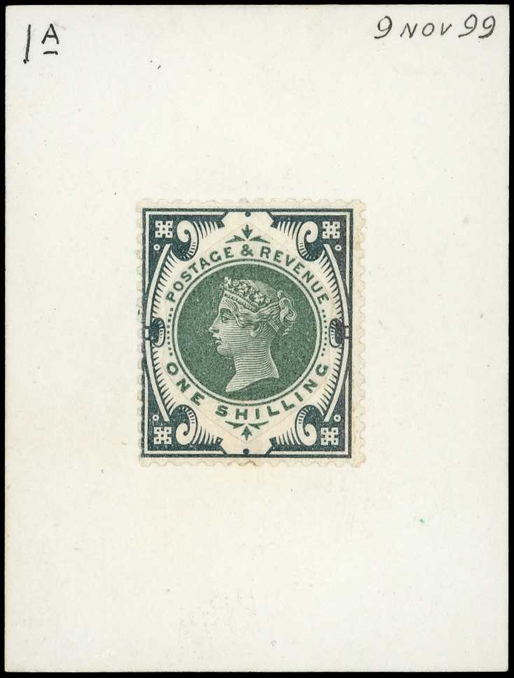 1899 1/- Colour Trial, paste-up essay in...