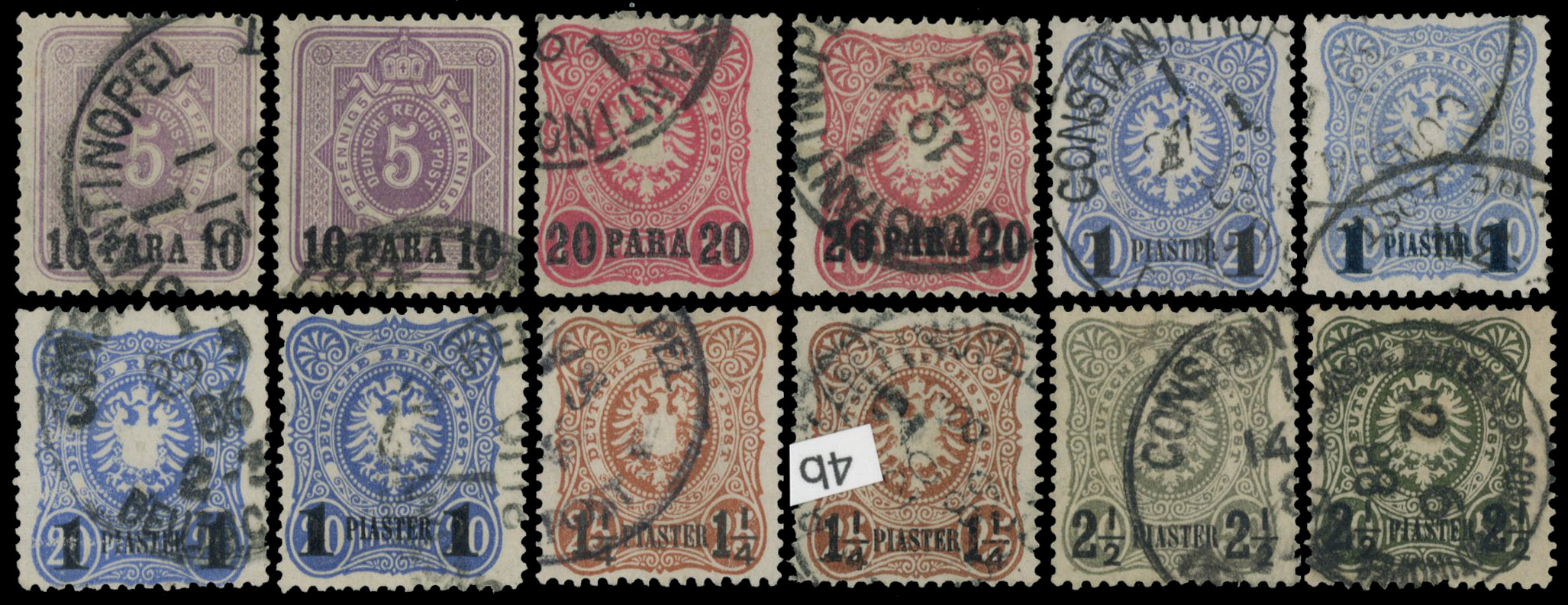 German Post Offices in Turkey.  1884-1908 mainly mint collection