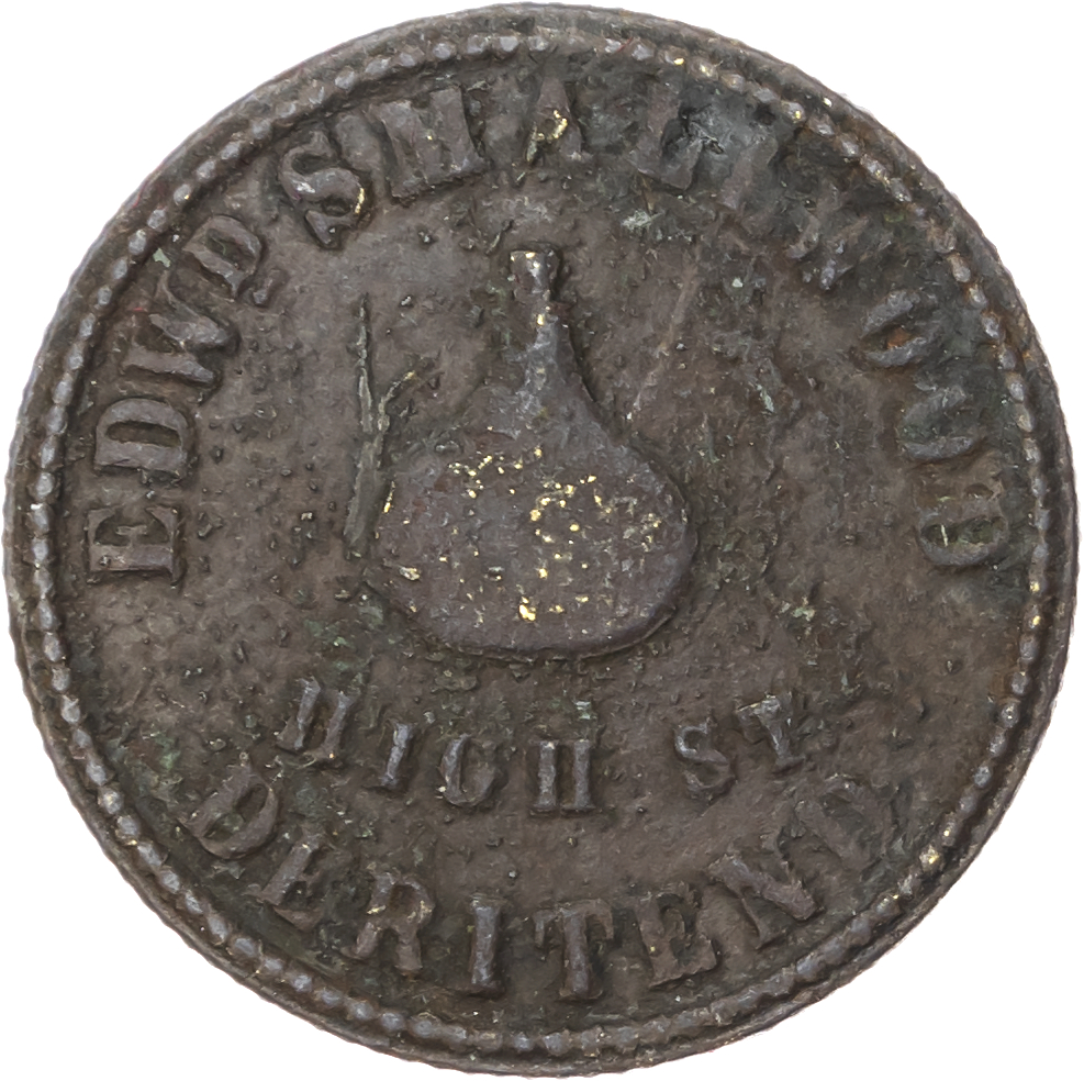 Lot of 5 coins - West Mids. Birmingham Deritend, Alcester St. Dog & Partridge, 2½d 23mm. J Foxall, (Smith) VF;...