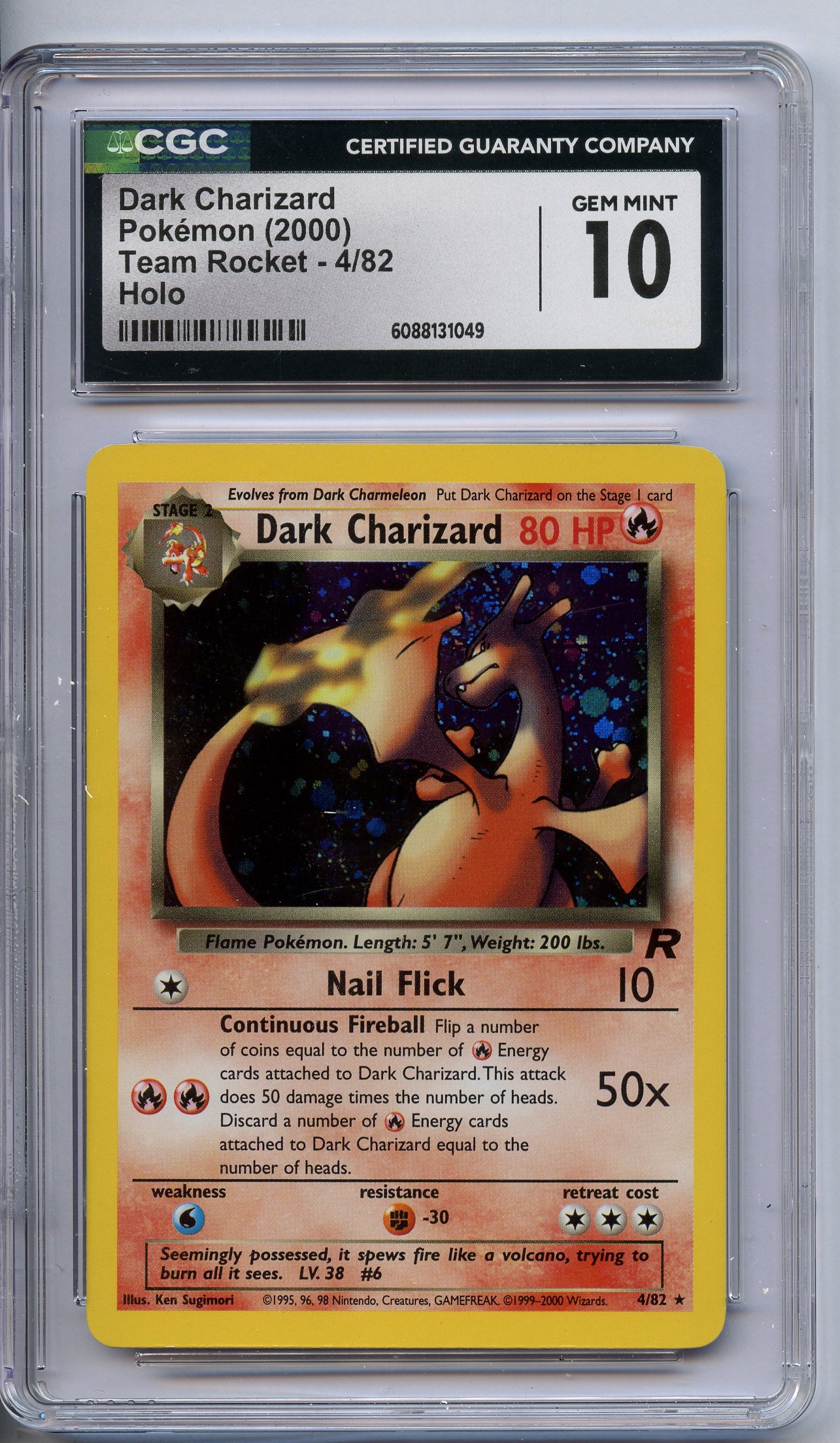 CGC 10 Dark Charizard #4 Holo - Team Rocket 2000
