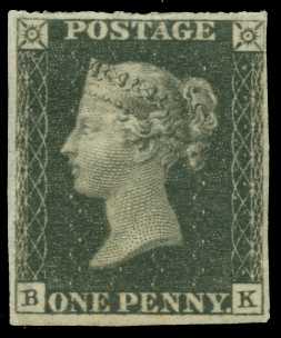 1840 1d Black Pl.4. Very fine and fresh...