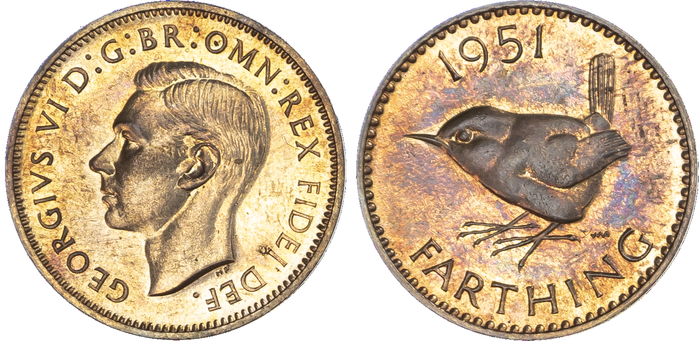 George VI (1936‑52), Proof Set, 1951, Festival of Britain commemorative.