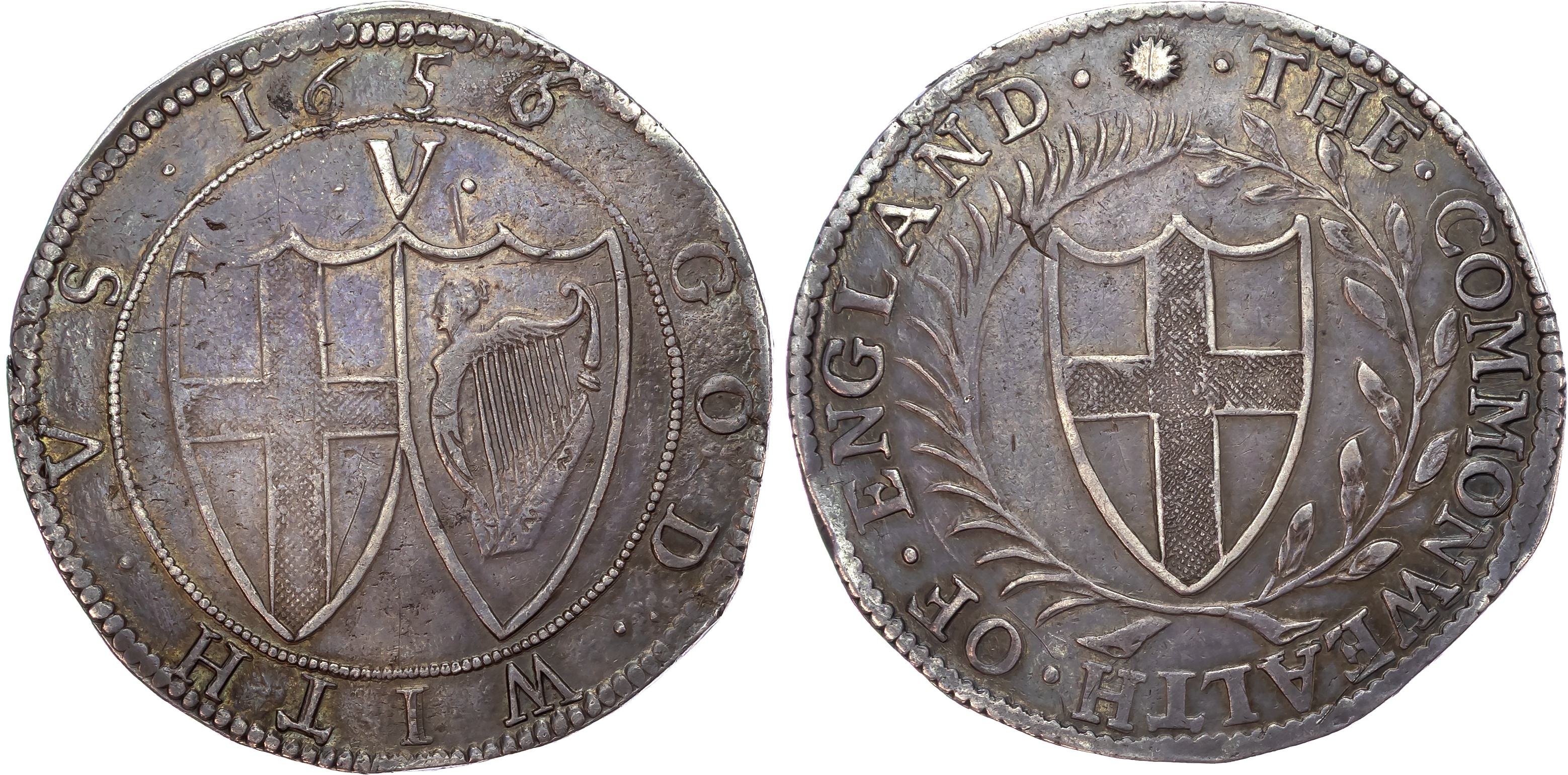 Commonwealth (1649-1660) Crown, 1656/4.