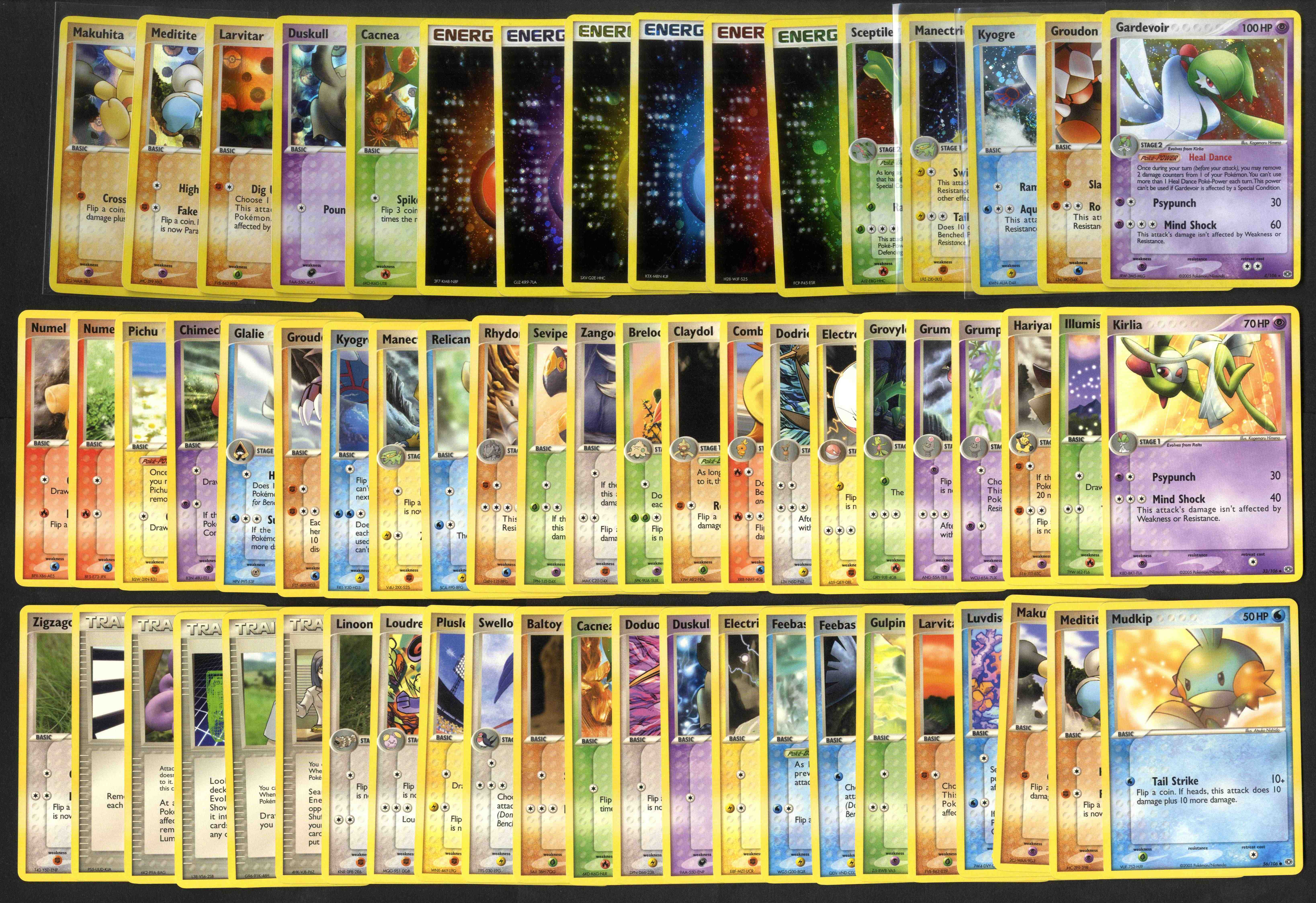 ex Era Mega Bundle - 406 cards - EX Emerald, Deoxys, Fire Red and Laaf Green, and more…
