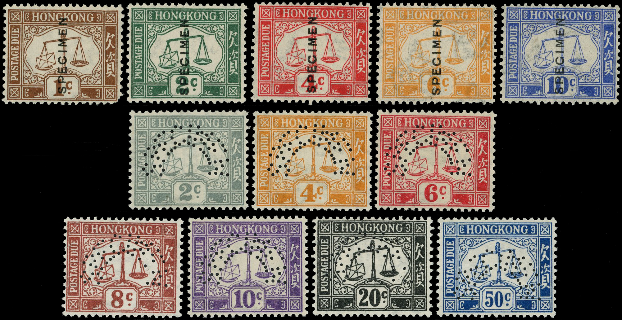 Hong Kong SG D1s-12s Specimens
