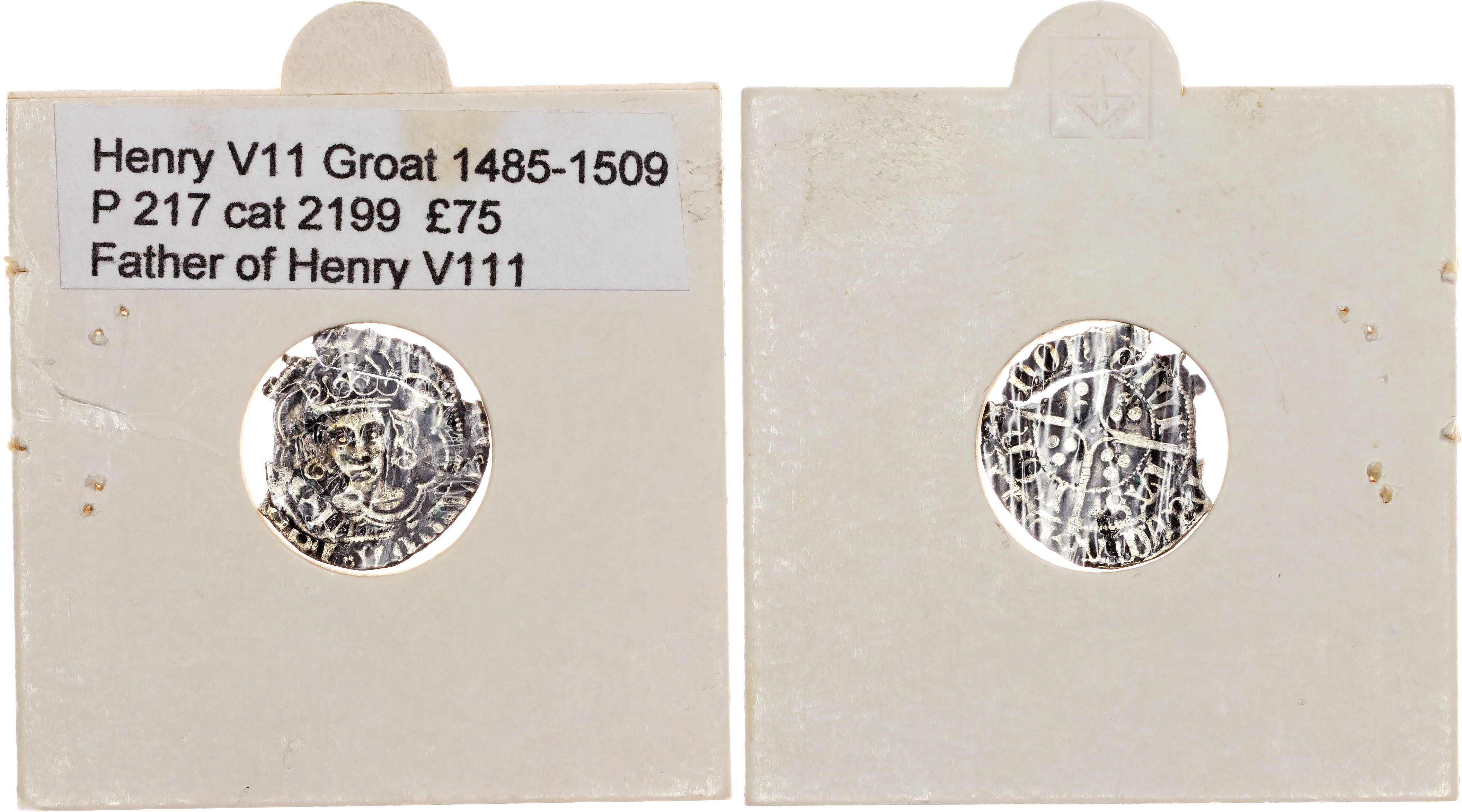 Group of hammered coins from Edward I (1272-1307) to Henry VIII (1509-1547) [9]. 