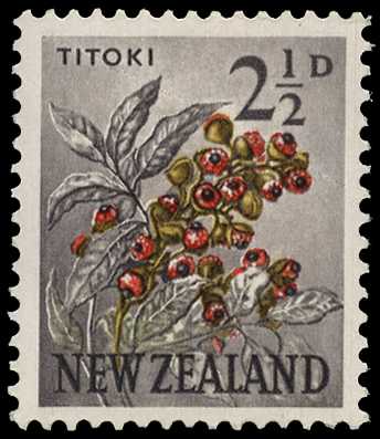1960 2½d Titoki unmounted o.g., showing...