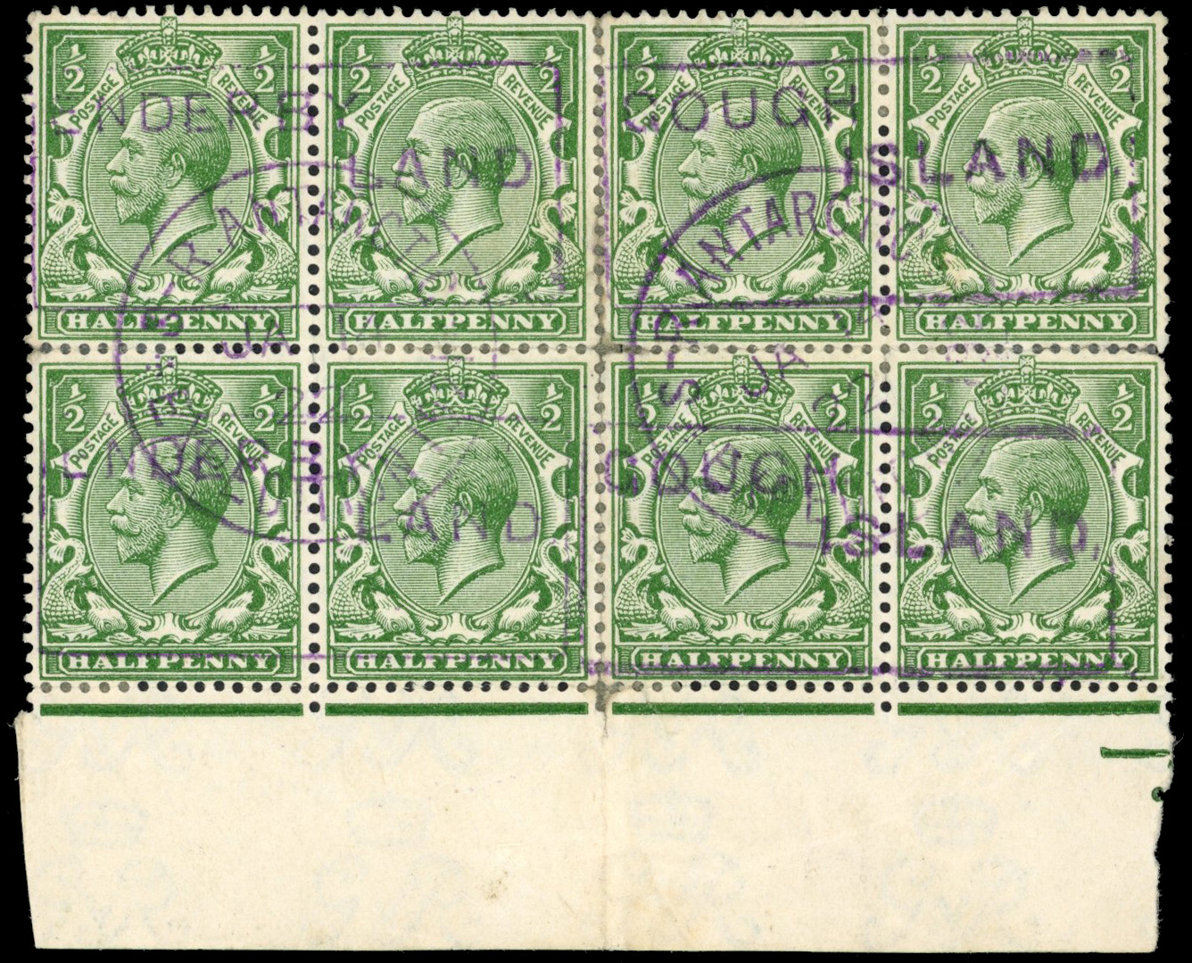 Falkland Islands Dependencies 1921-2 Shackleton-Rowett postmark piece