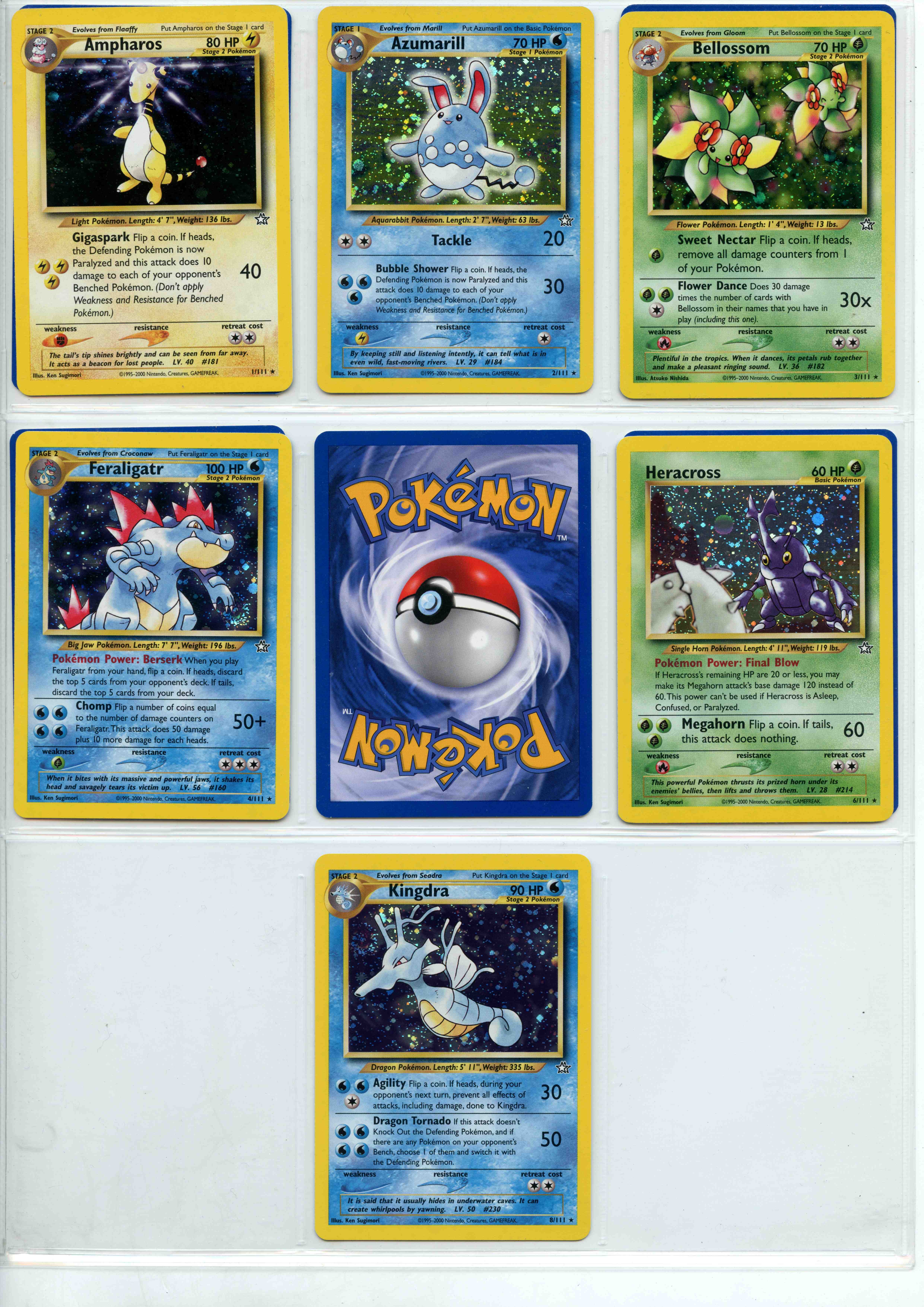 Pokémon TCG - Neo Genesis Partial Complete Set Unlimited 