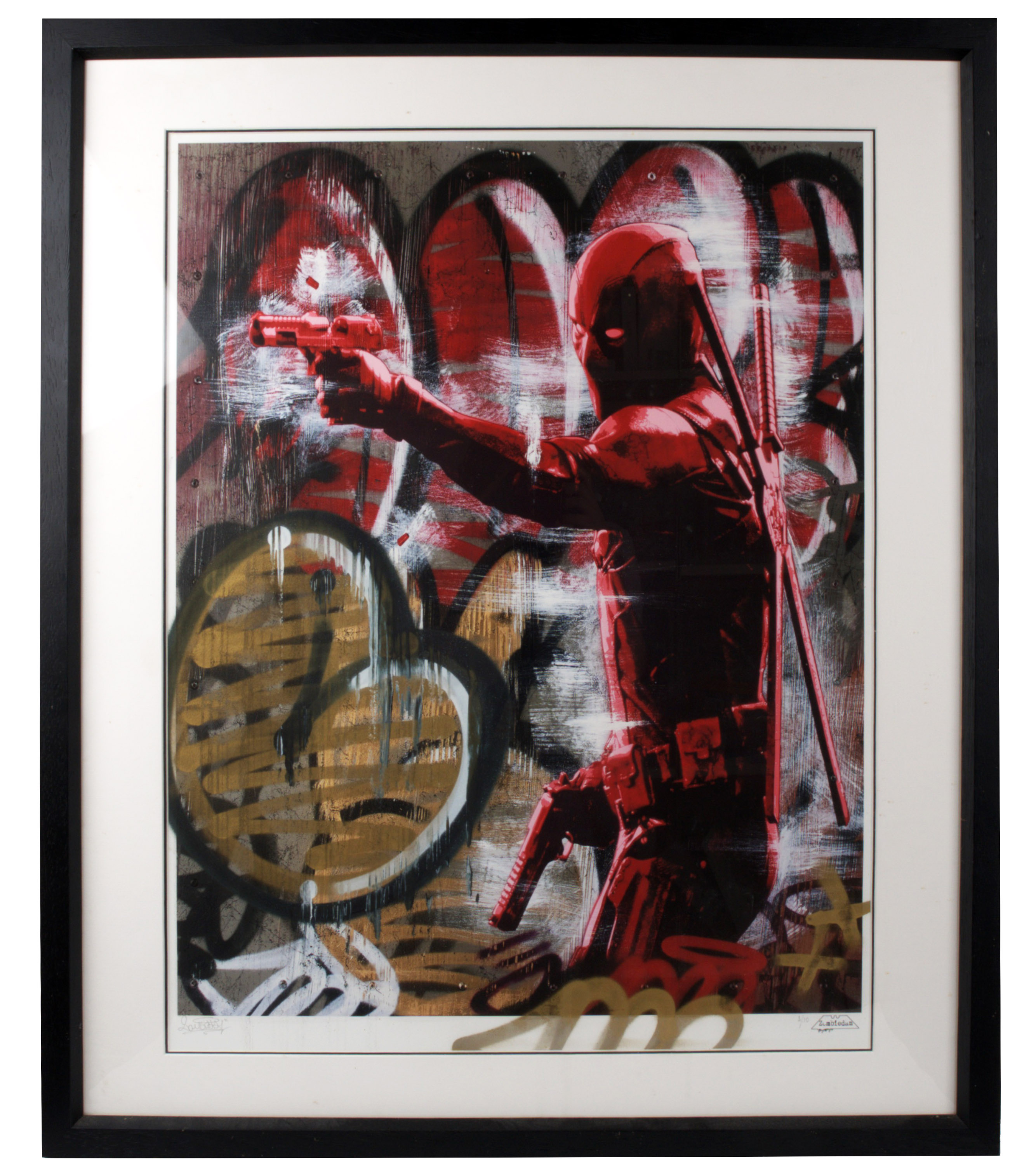 Zombiedan Original Deadpool Framed Artwork Number 3/10