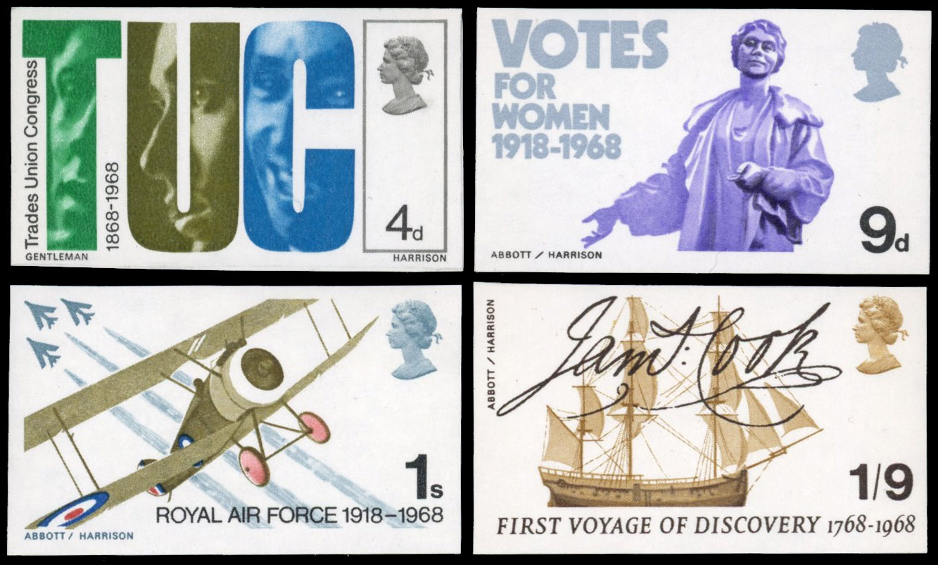 GB SG 767-70 1968 Anniversary imprimatur set