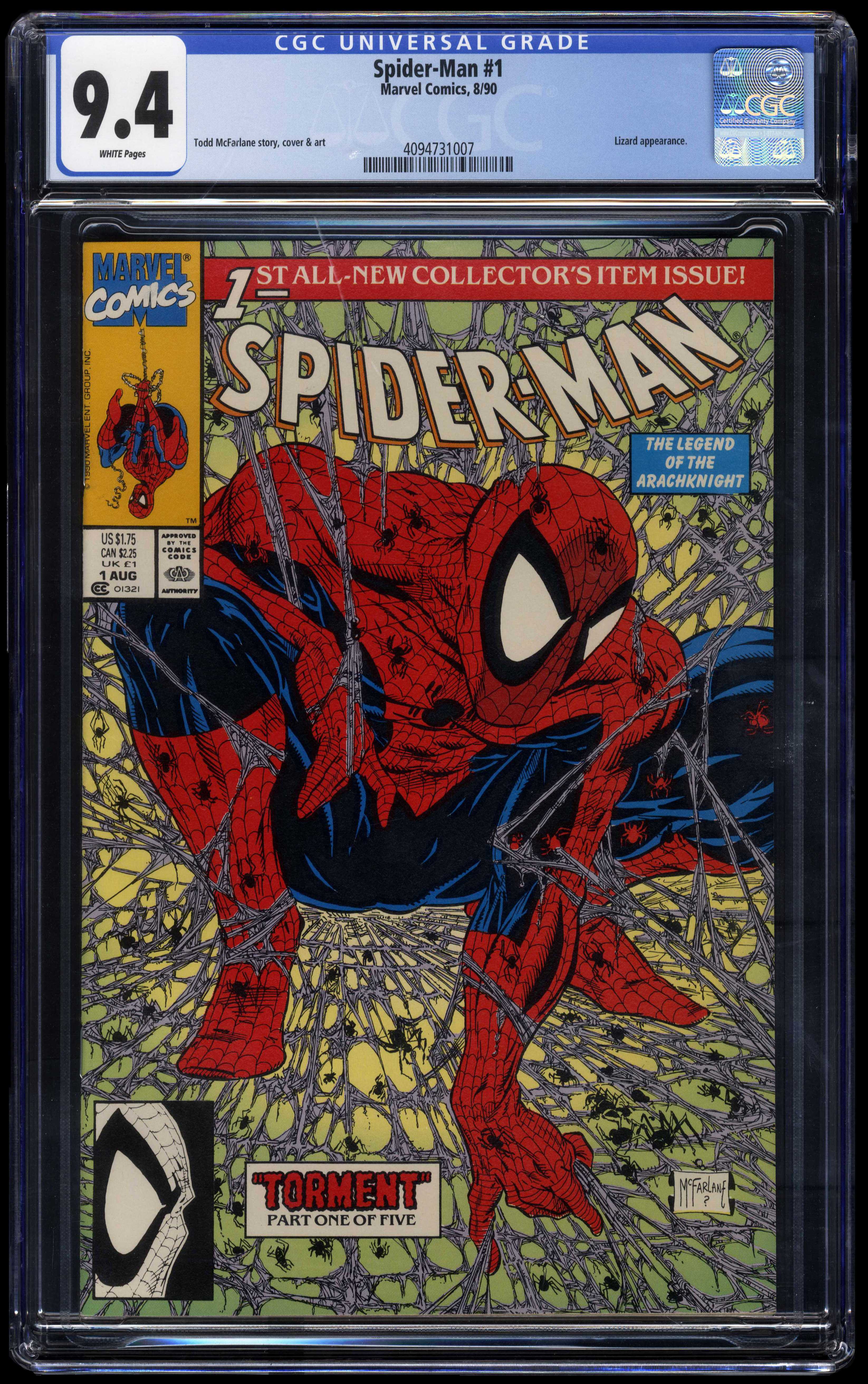 Spider-Man #1 (Marvel Comics 1990) CGC 9.4 