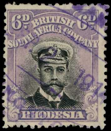 1913-7 6d Head Die II, perf 14....