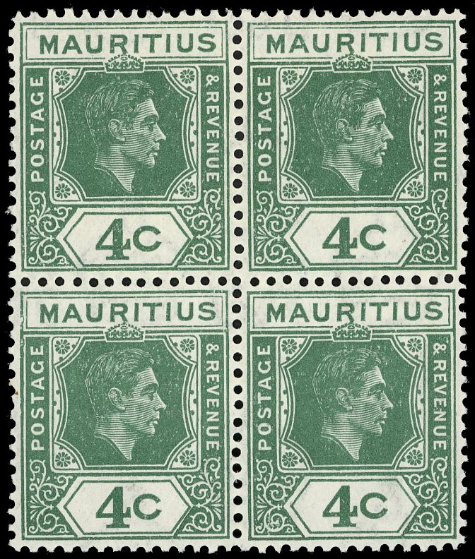Mauritius SG 254a block mint