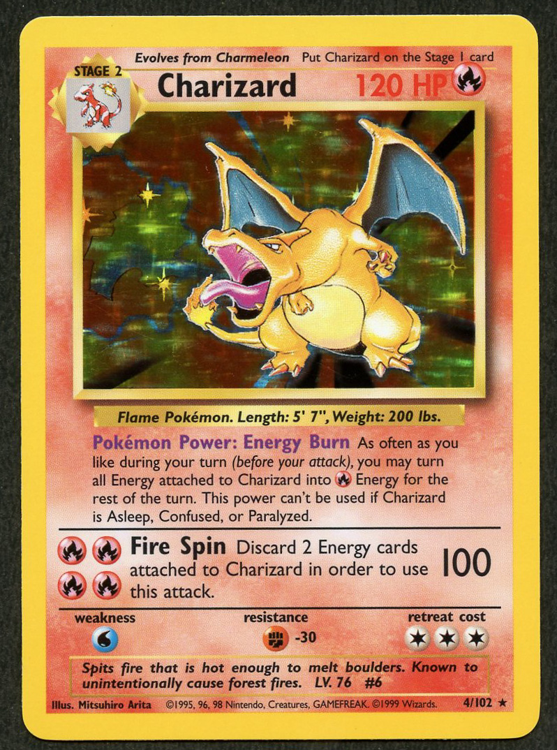 Charizard Holo #4/102 - Base Set Near Mint