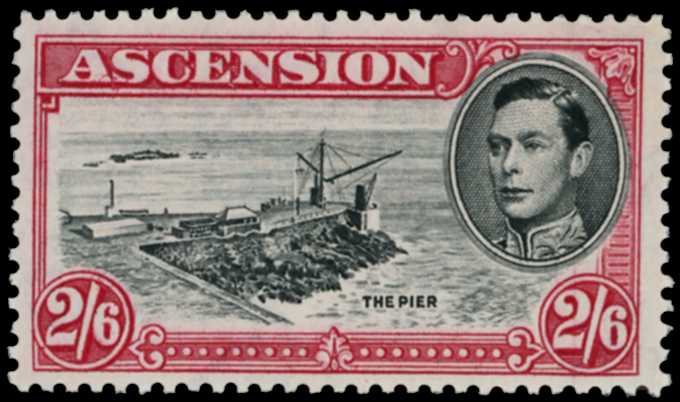 1938-53 2s6d KGVI black and deep carmine,...