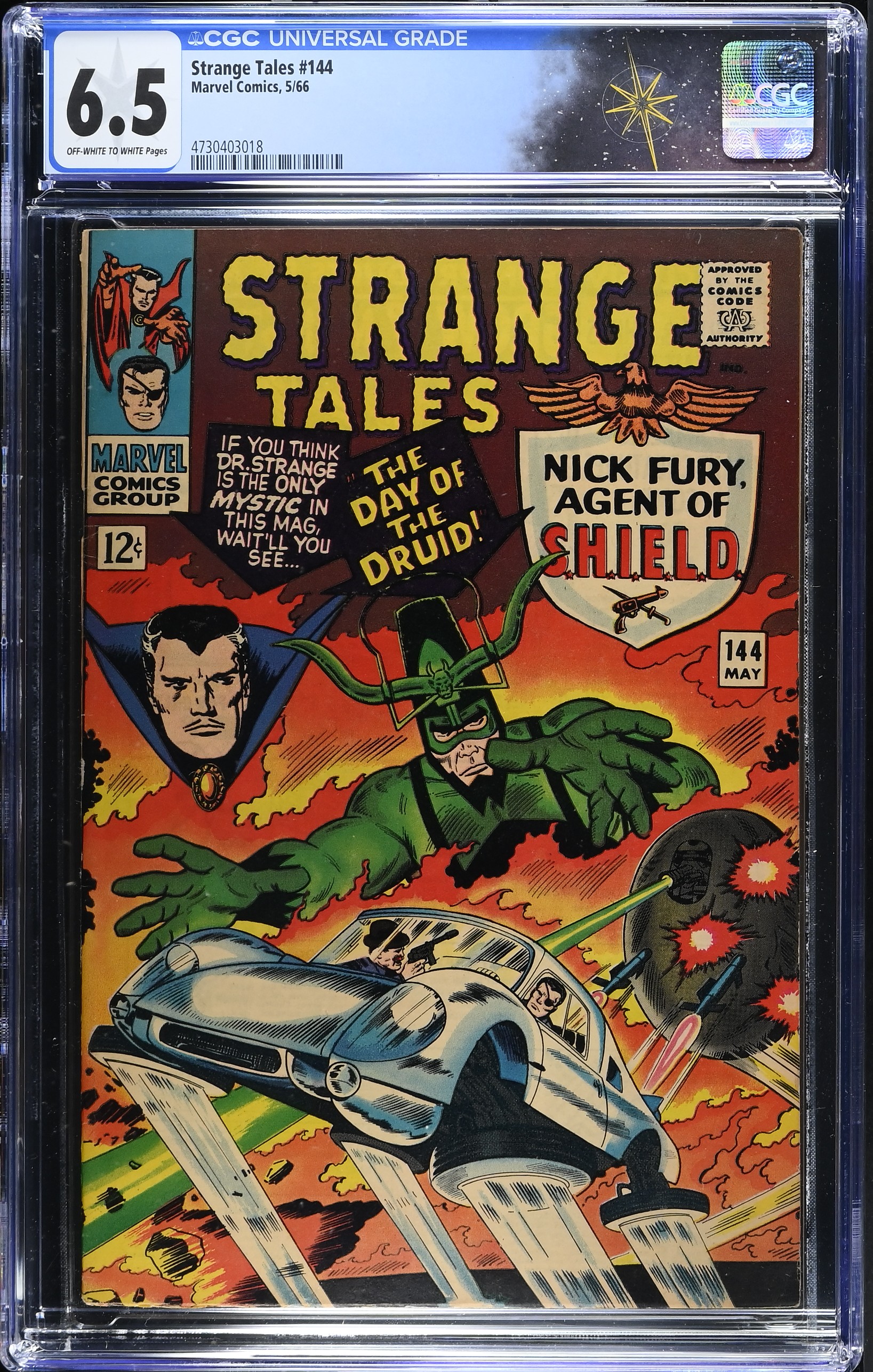 Strange Tales #144 CGC 6.5 1st Appearance of Jasper Sitwell (Marvel Comics, 1966) Off-White to White Pages