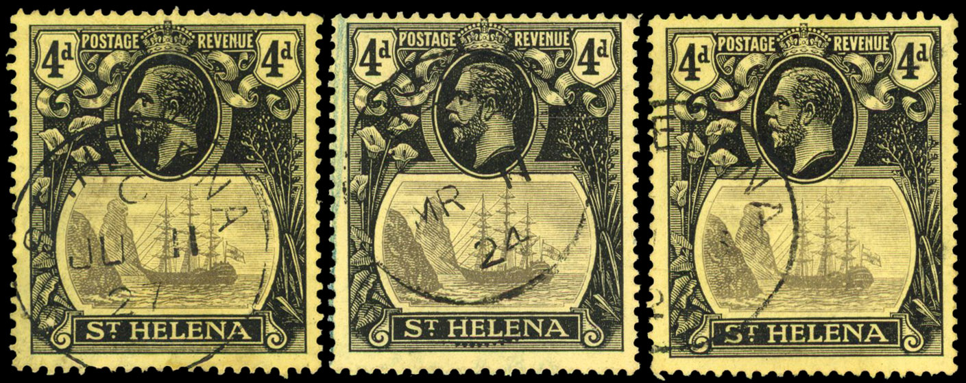 St Helena SG 92a-c used
