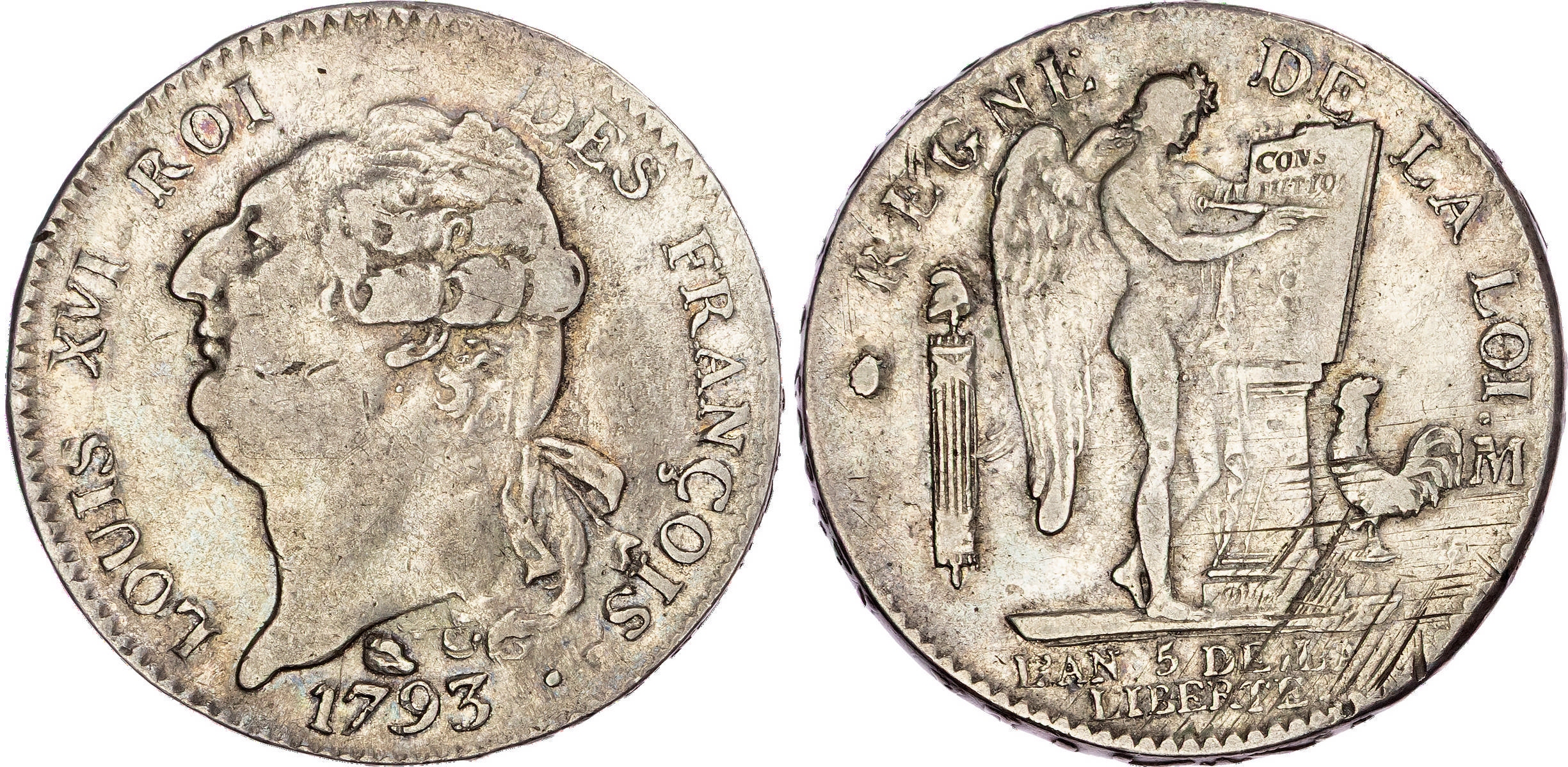 France, Louis XVI (1774-1792), silver Écu de 6 livres, 1793