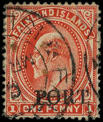 1904-12 1d orange-vermilion with "PORT"...