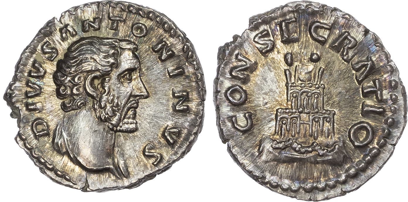Divus Antoninus Pius (AD 138-161) AR Denarius, Rome, AD 161, 3.39g. 