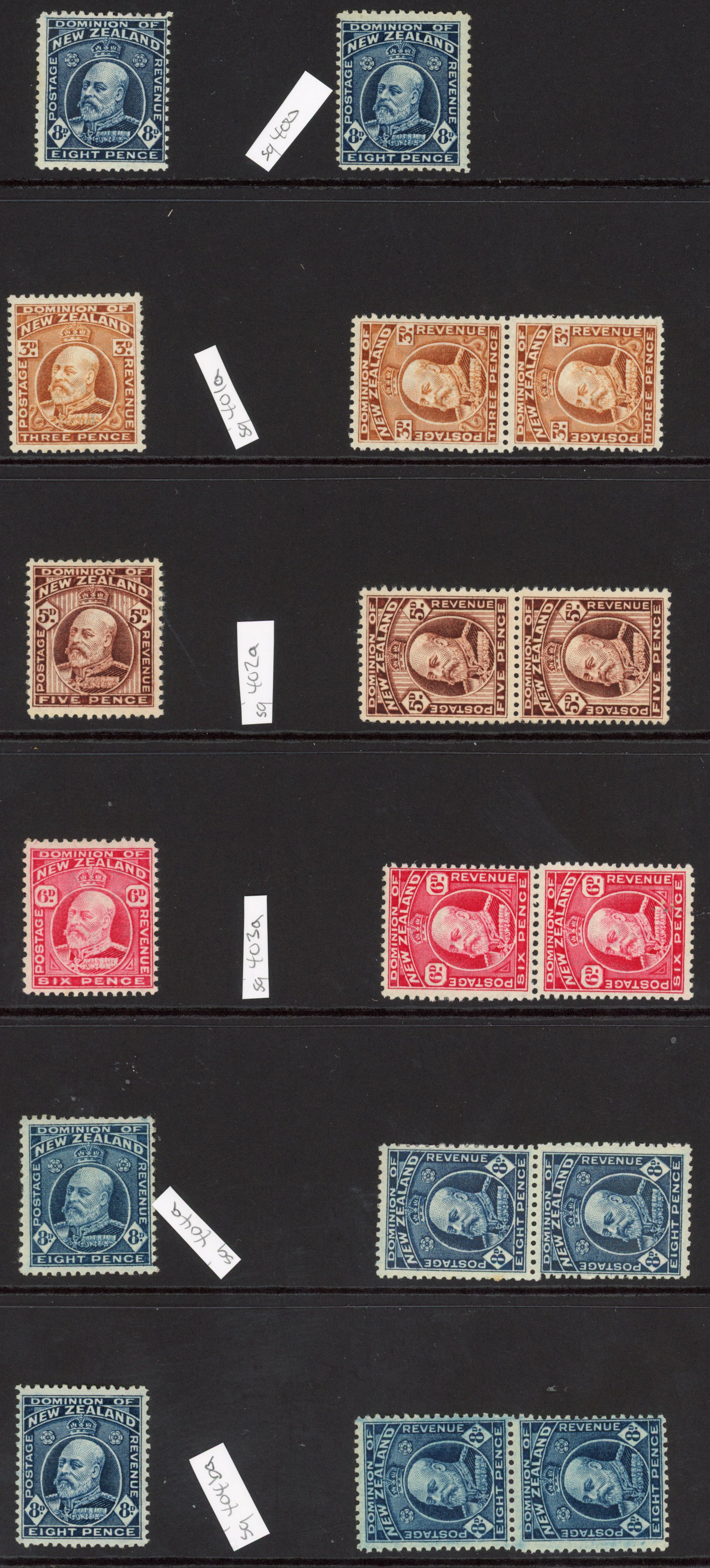 NZ SG 387/404ba collection