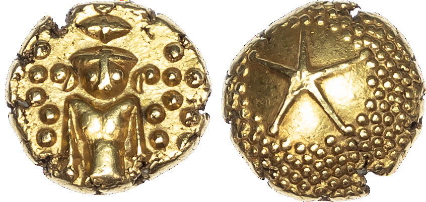 India, Madras Presidency (1740-1807), gold Star Pagoda, Vishnu