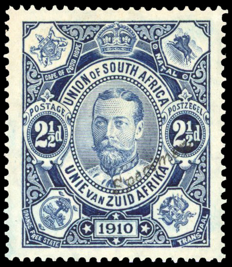 South Africa 1910 Parliament 2½d h/s Specimen