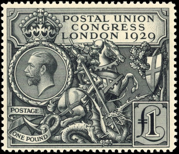 Great Britain 1929 PUC £1 mint lpog SG 438