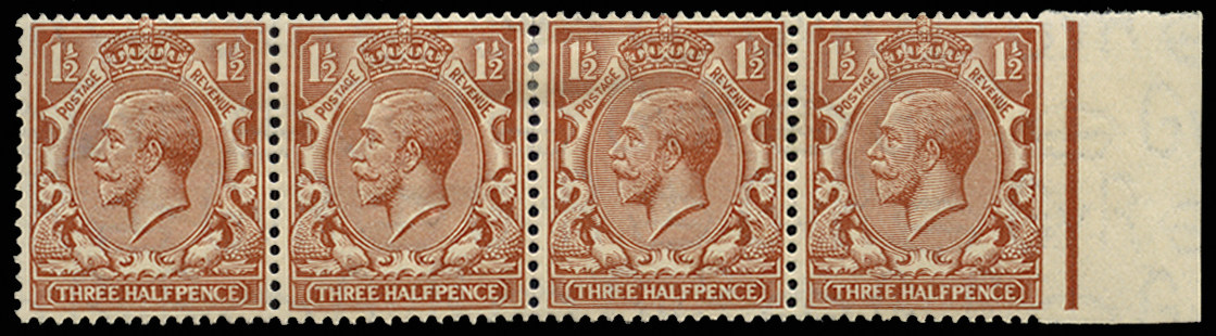 GB 1924  SG420var Mint Imperf to right hand margin